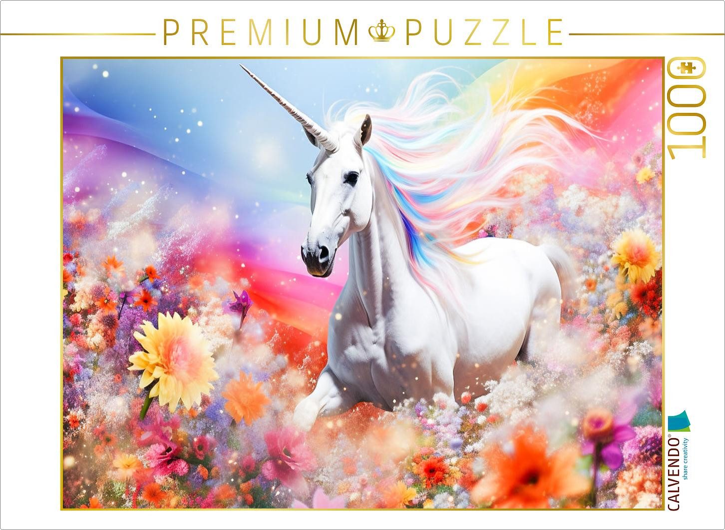 CALVENDO Puzzle CALVENDO Puzzle Ein Motiv aus dem Kalender Einhorn und coole Sprüche, 1000 Puzzleteile