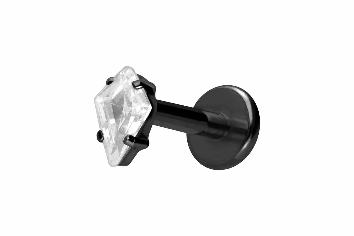 Piercing-Set Titan Labret mit Innengewinde KRISTALLRAUTE