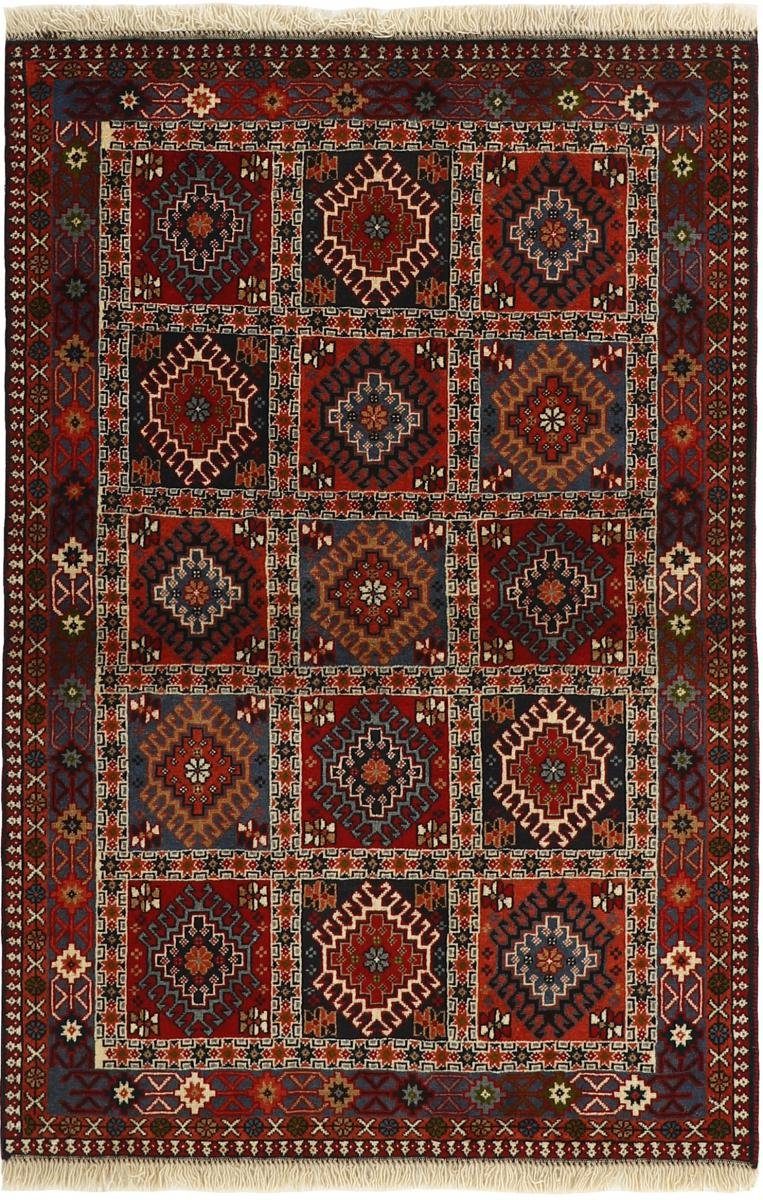 Orientteppich Yalameh 100x155 Handgeknüpfter Orientteppich / Perserteppich, Nain Trading, rechteckig, Höhe: 12 mm
