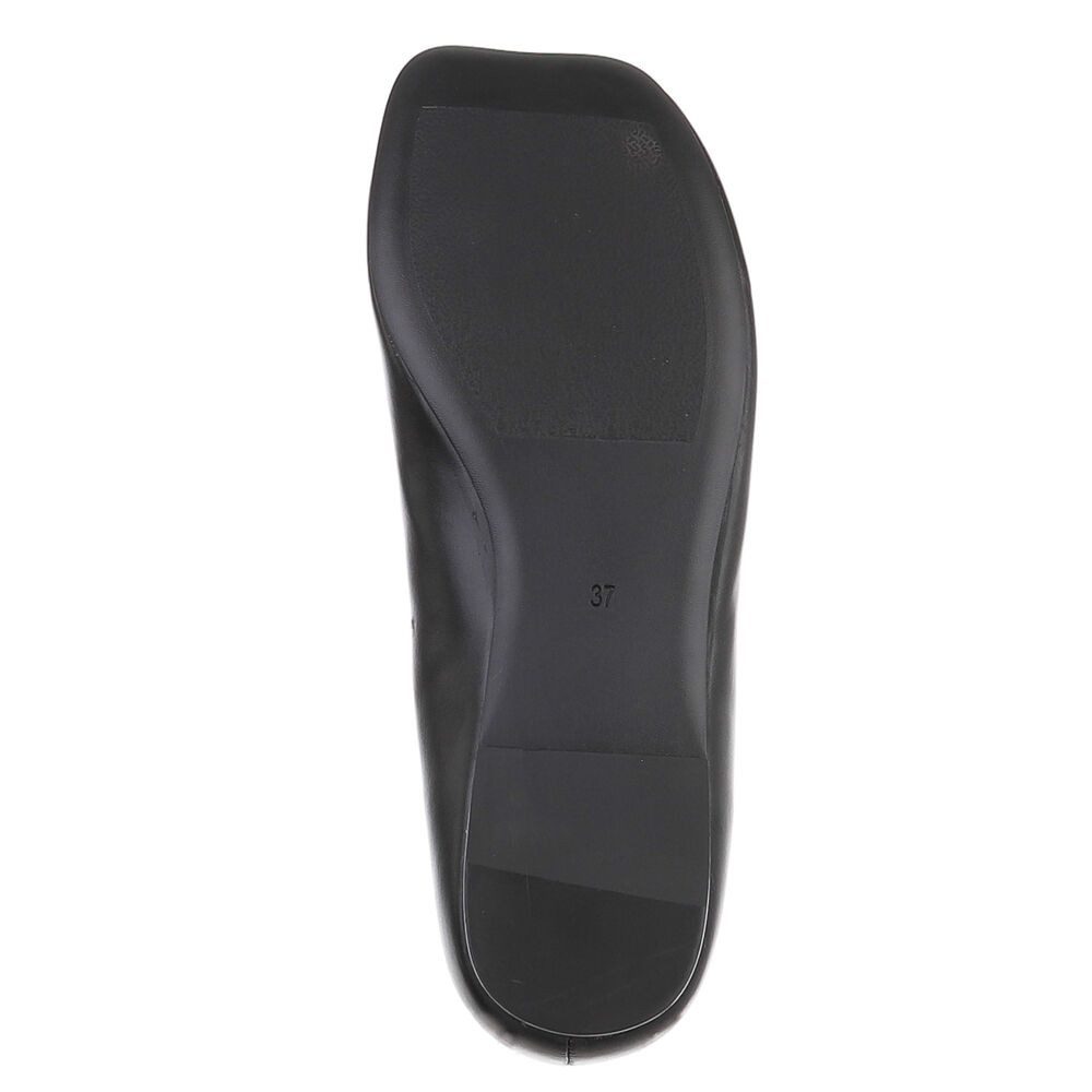 Ital-Design Damen Ballerina Slip-On flach schlicht elegant Slipper (92269076) Blockabsatz Klassische Ballerinas in Schwarz – Bild 3 von 5