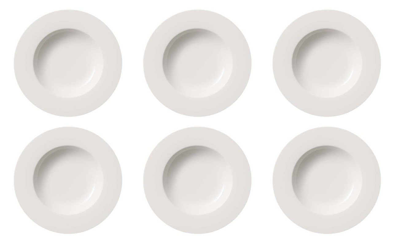 Villeroy & Boch Weiß Twist D:24cm Suppenteller White, H:3.4cm Porzellan