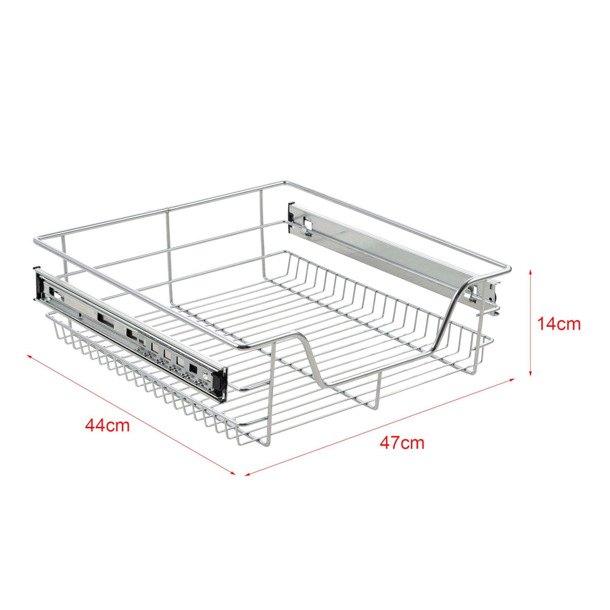 Schublade Set), für Schrankbreite en.casa inkl. Einbauschublade 50cm Schienen (2er