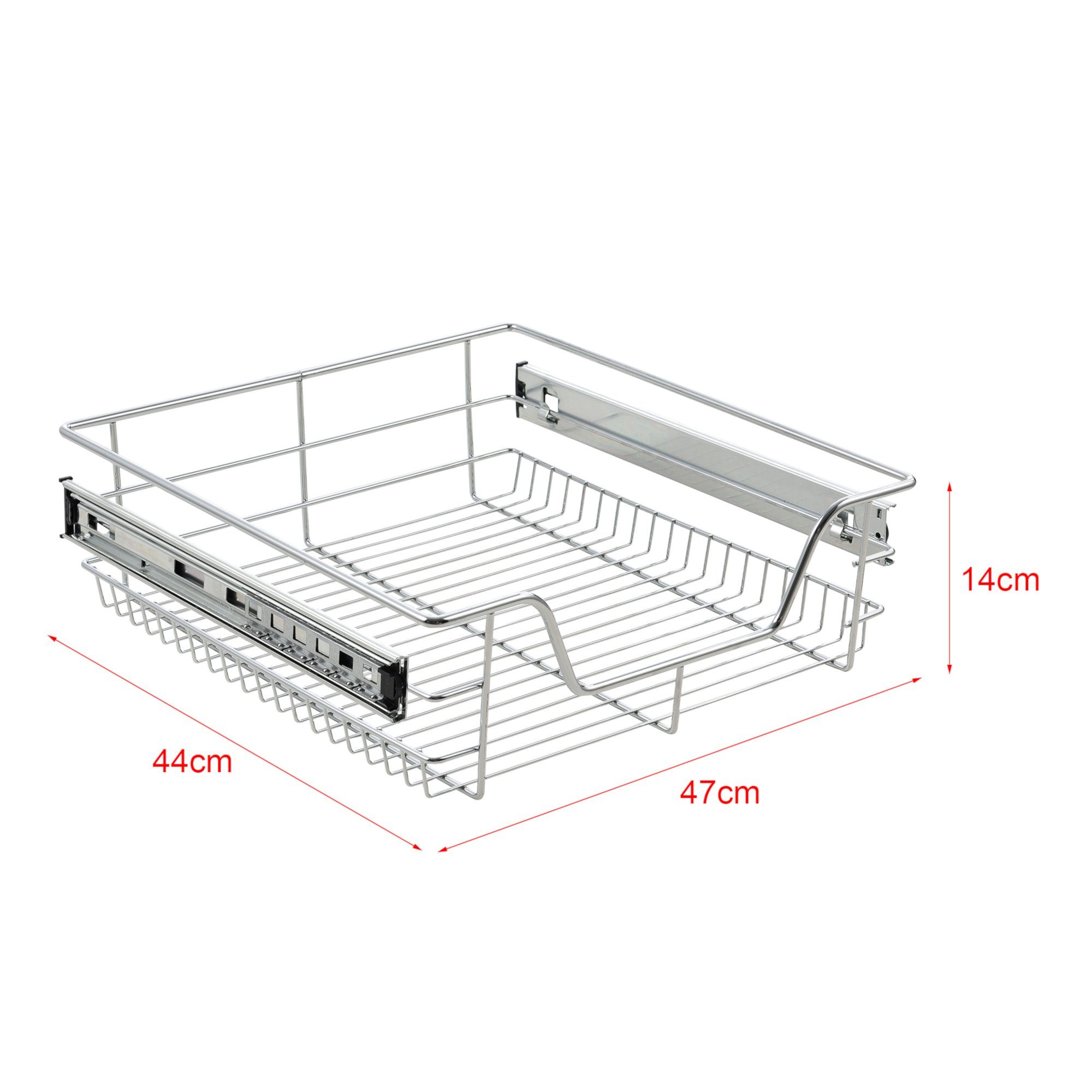 en.casa Schublade Set), Schienen Schrankbreite inkl. (2er 50cm Einbauschublade für