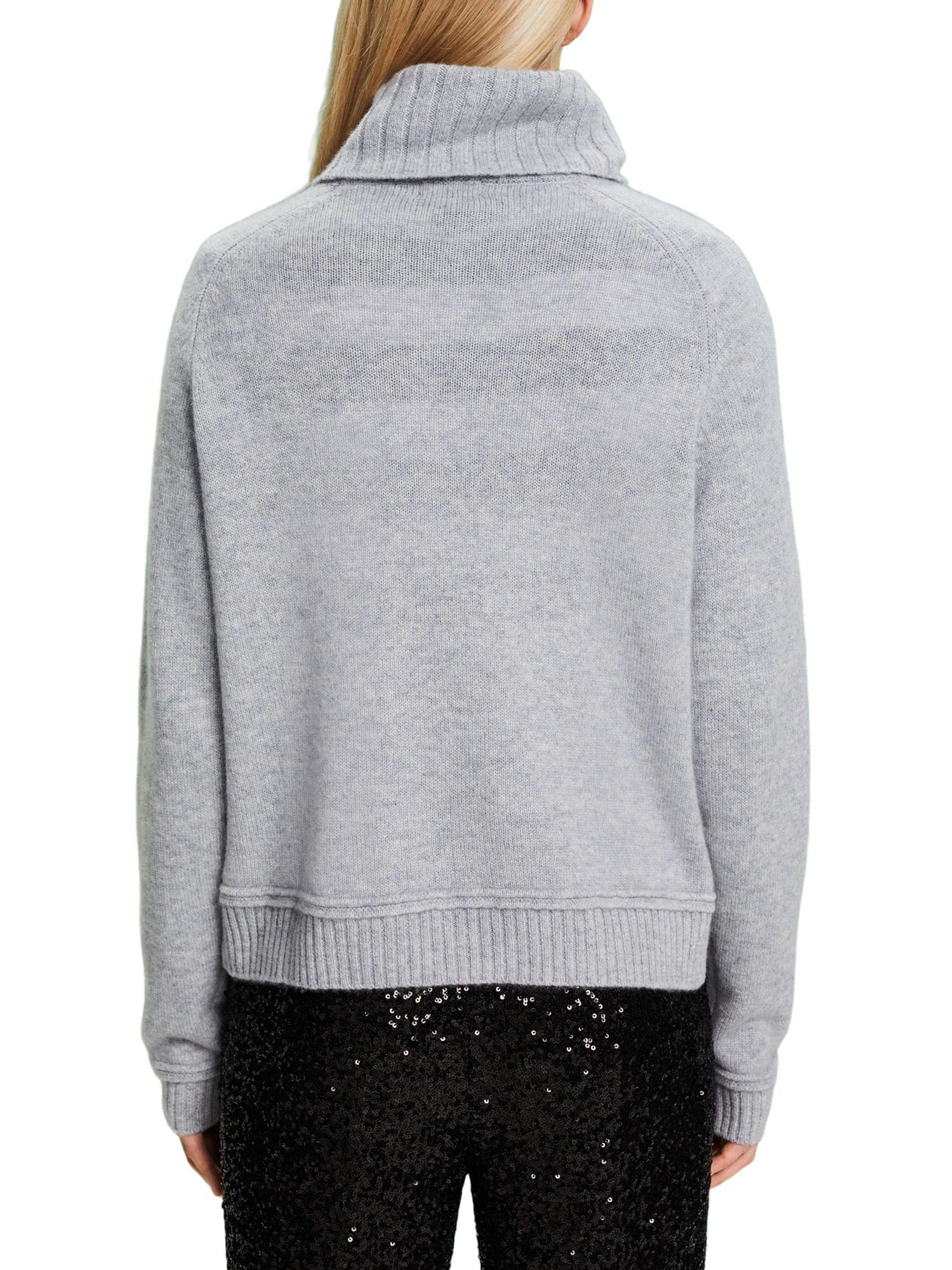 aus Rollkragenpullover Kaschmir Esprit GREY LIGHT Rollkragenpullover