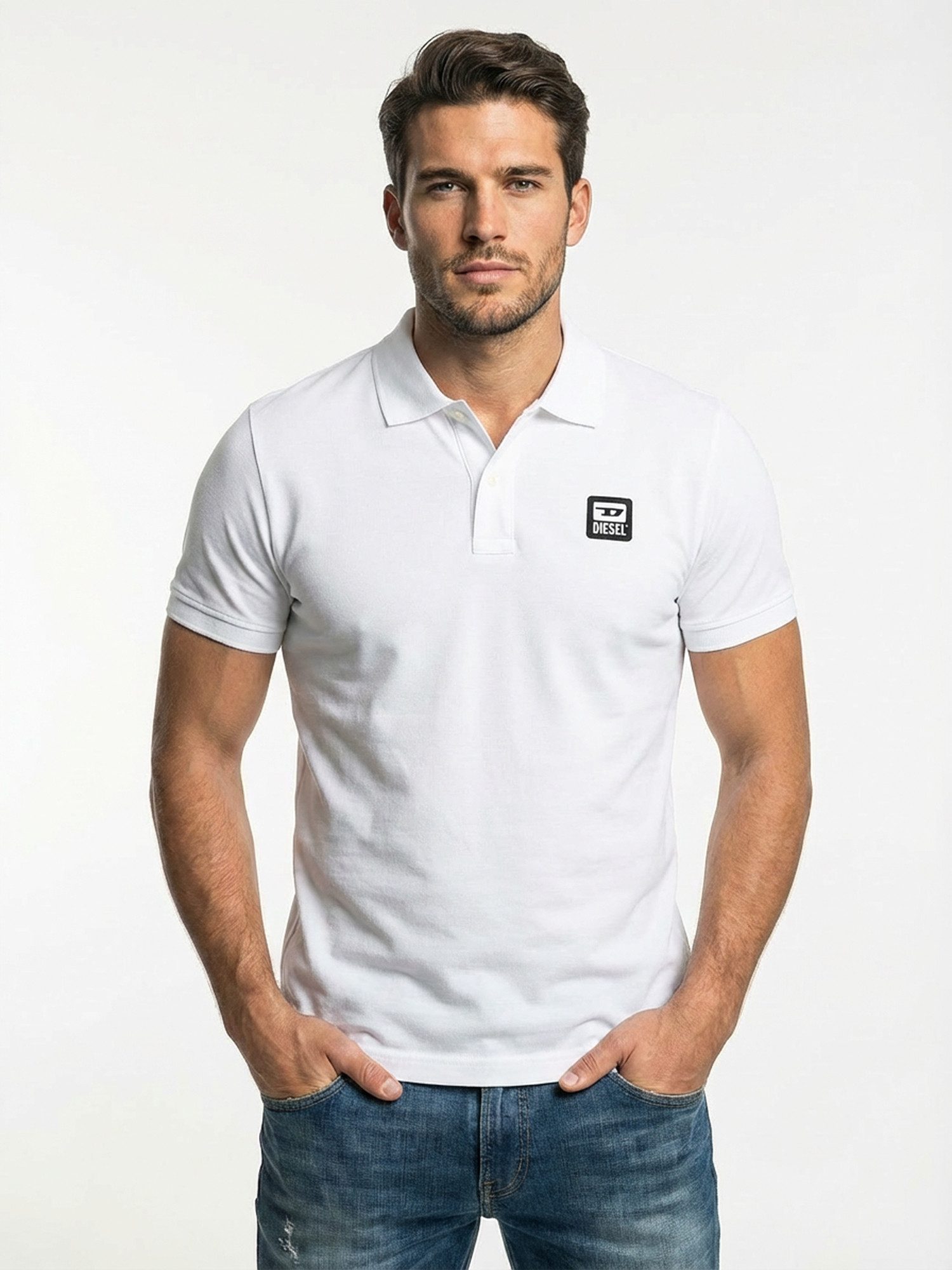 Diesel Poloshirt Slim Fit - Stretch Baumwolle Pique - T-SMITH 250104 günstig online kaufen