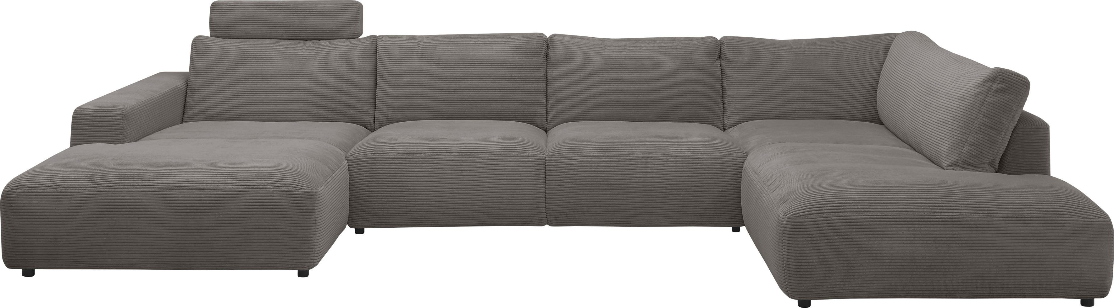 Musterring Wohnlandschaft Lucia U-Form, Verschiedene Farben, Cord-Bezug, Gesamtbreite 434 cm