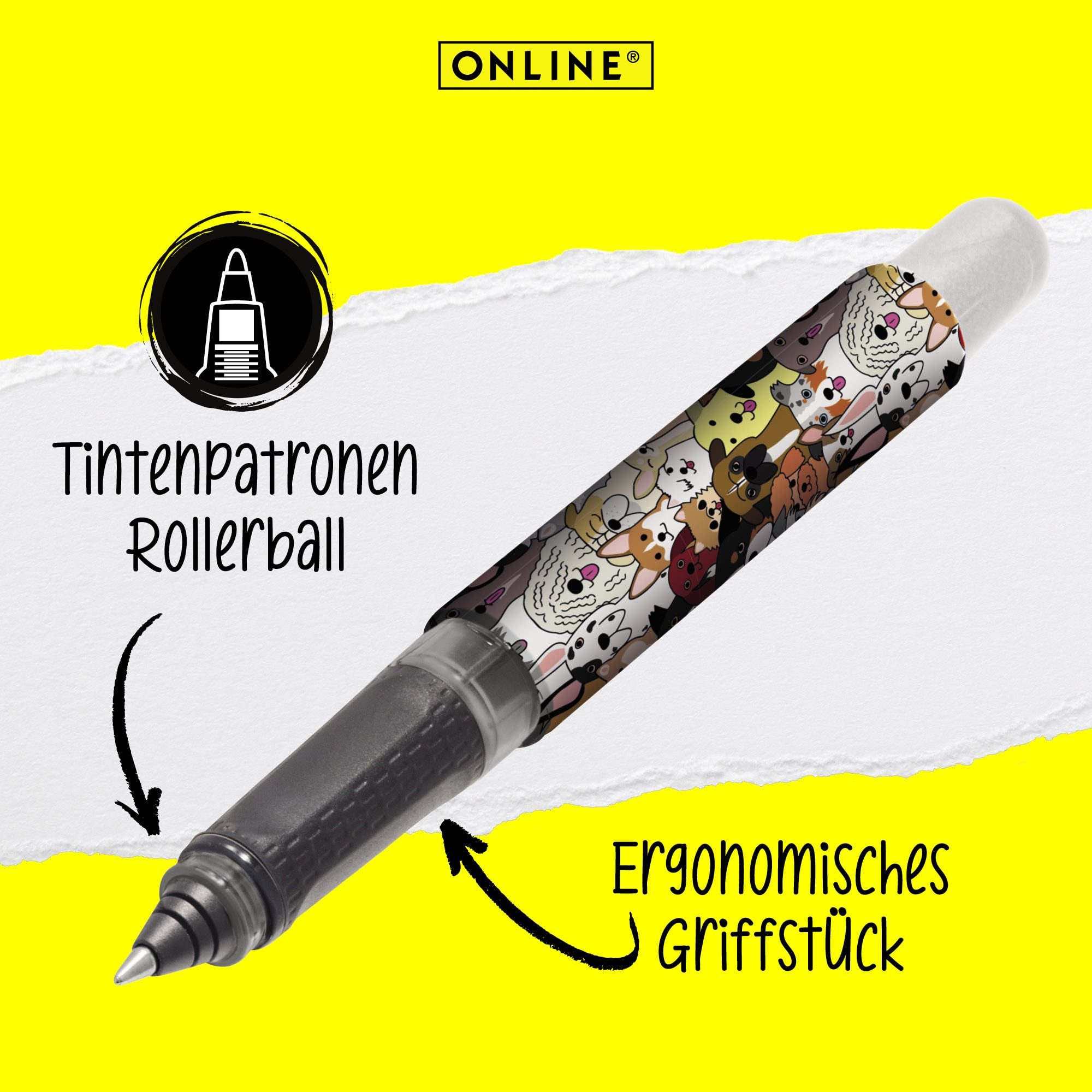 Thumbnail - Online Pen Tintenroller College Tintenpatronen-Rollerball, ergonomisch, ideal für die Schule, hergestellt in Deutschland