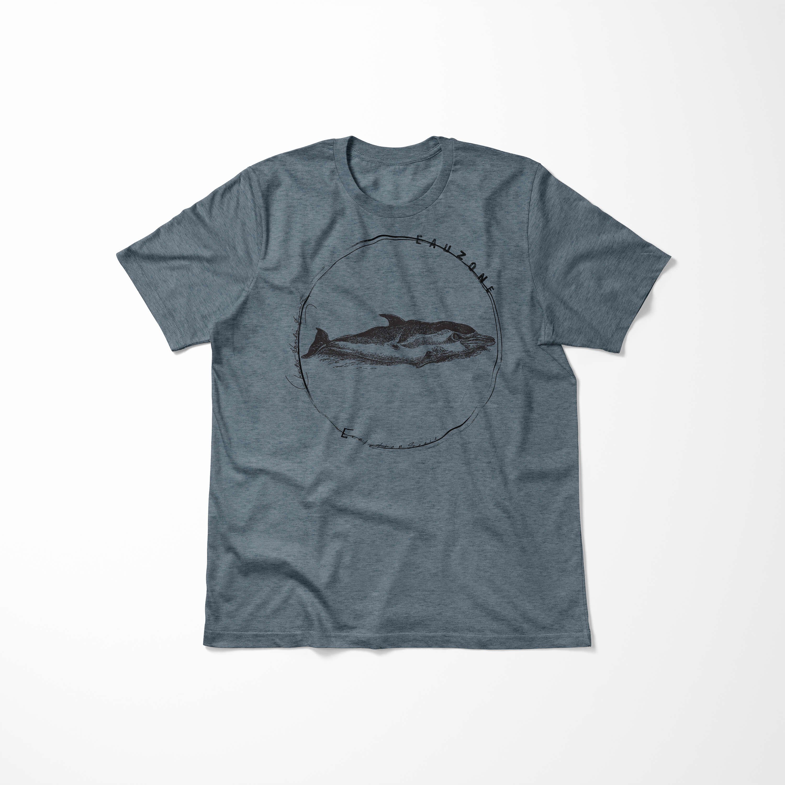 Indigo Delfin Herren T-Shirt Sinus Evolution T-Shirt Art