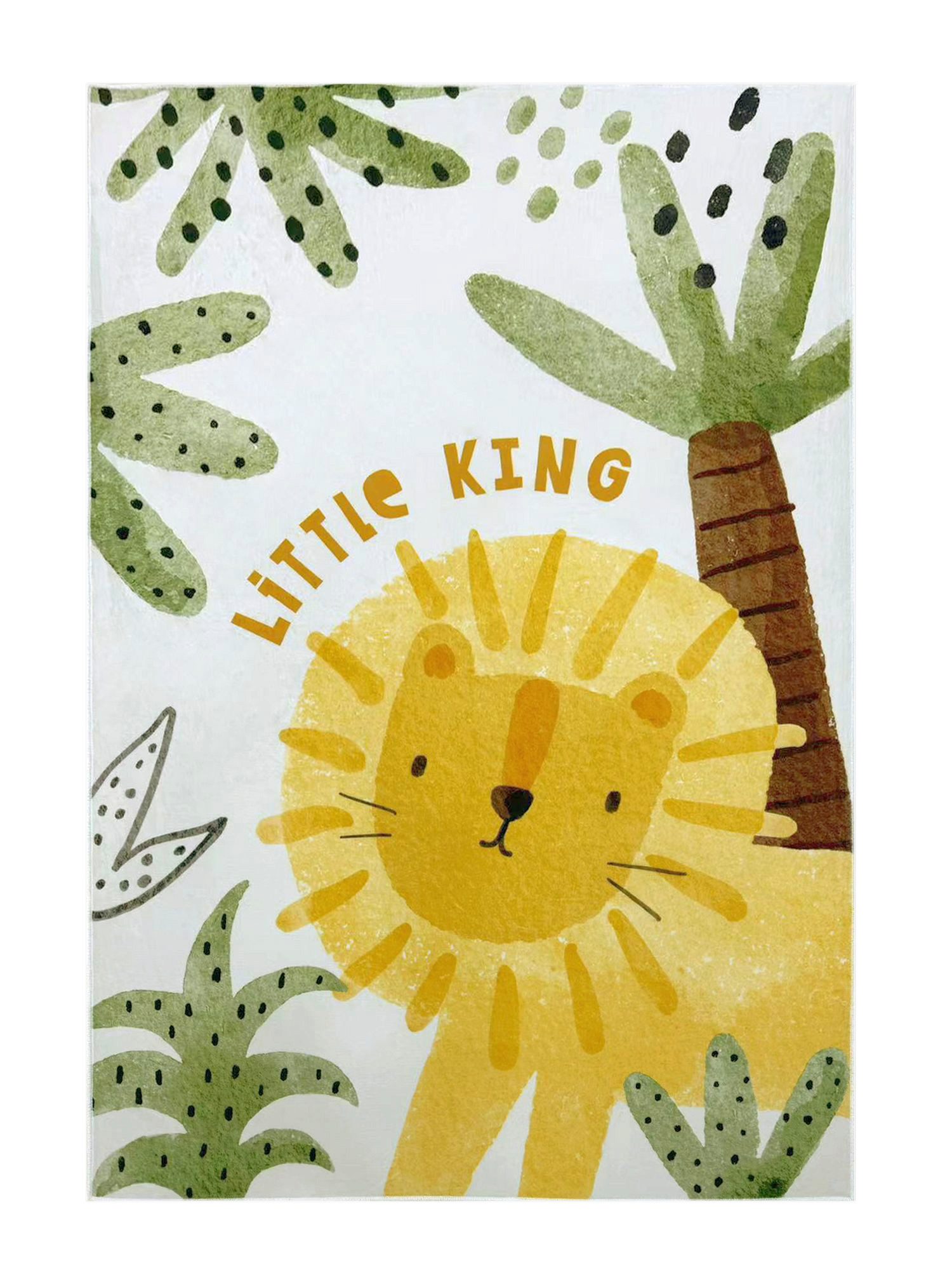 Kayoom Kinderteppich Wonder 127, rechteckig, Höhe: 8 mm, Kurzflor, Vegan, Fußbodenheizungsgeeignet, Dschungel, Löwe