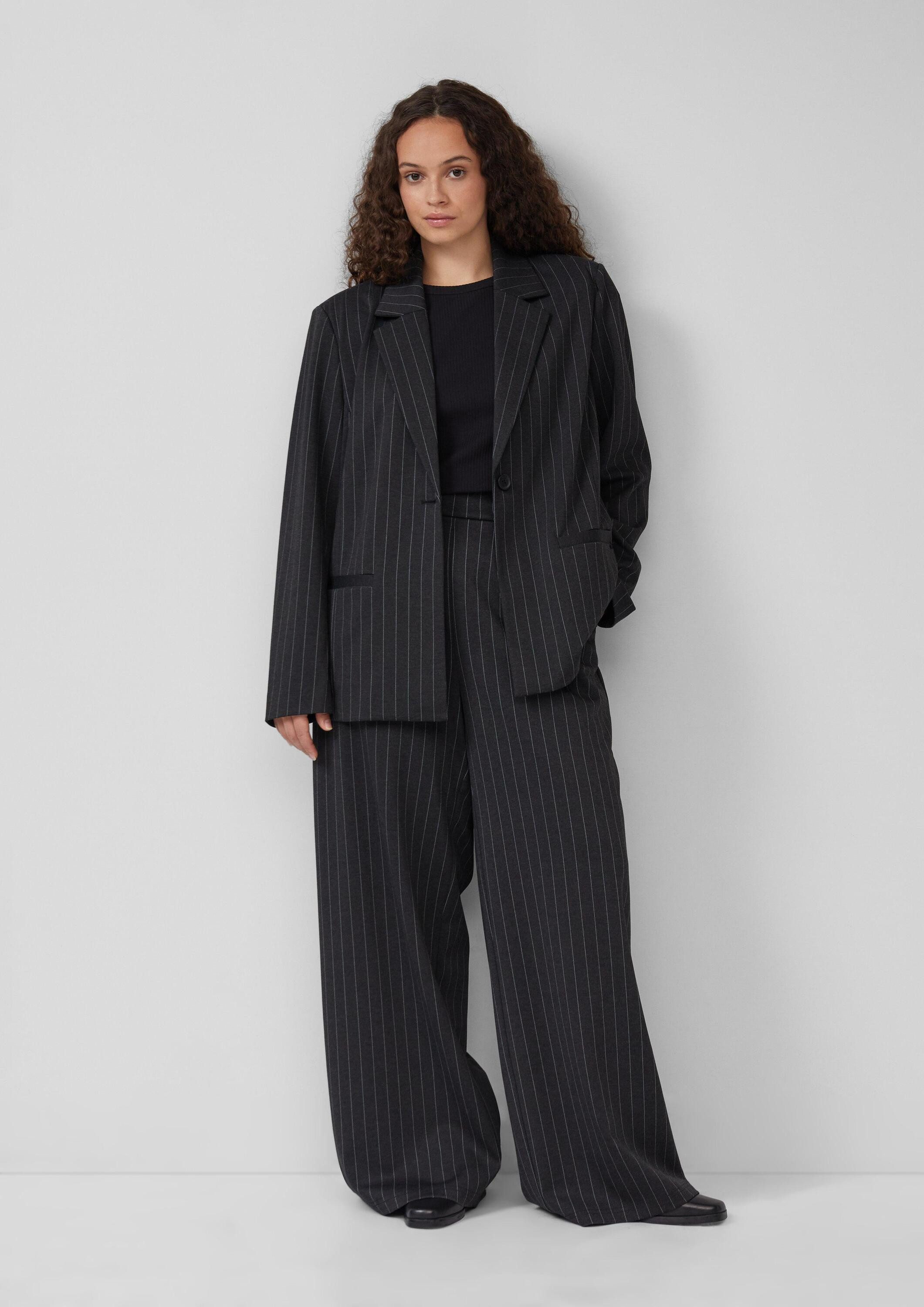 QS Chinos Hose Wide Leg-Hose aus Interlockjersey