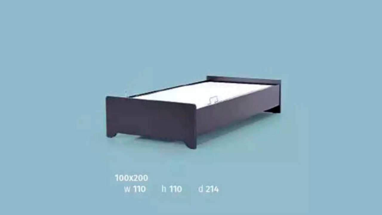 JVmoebel Kinderbett Blaues Designer Kinderbett Luxus Europe in (Bett), Design Holzmöbel Made Neu Jugendbett
