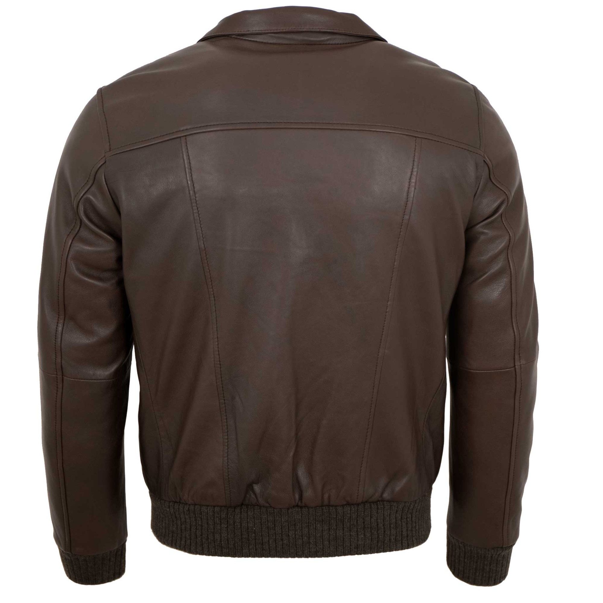 Maddox Lederjacke Carlos MADDOX - Herren Lederjacke Blouson Lammnappa braun