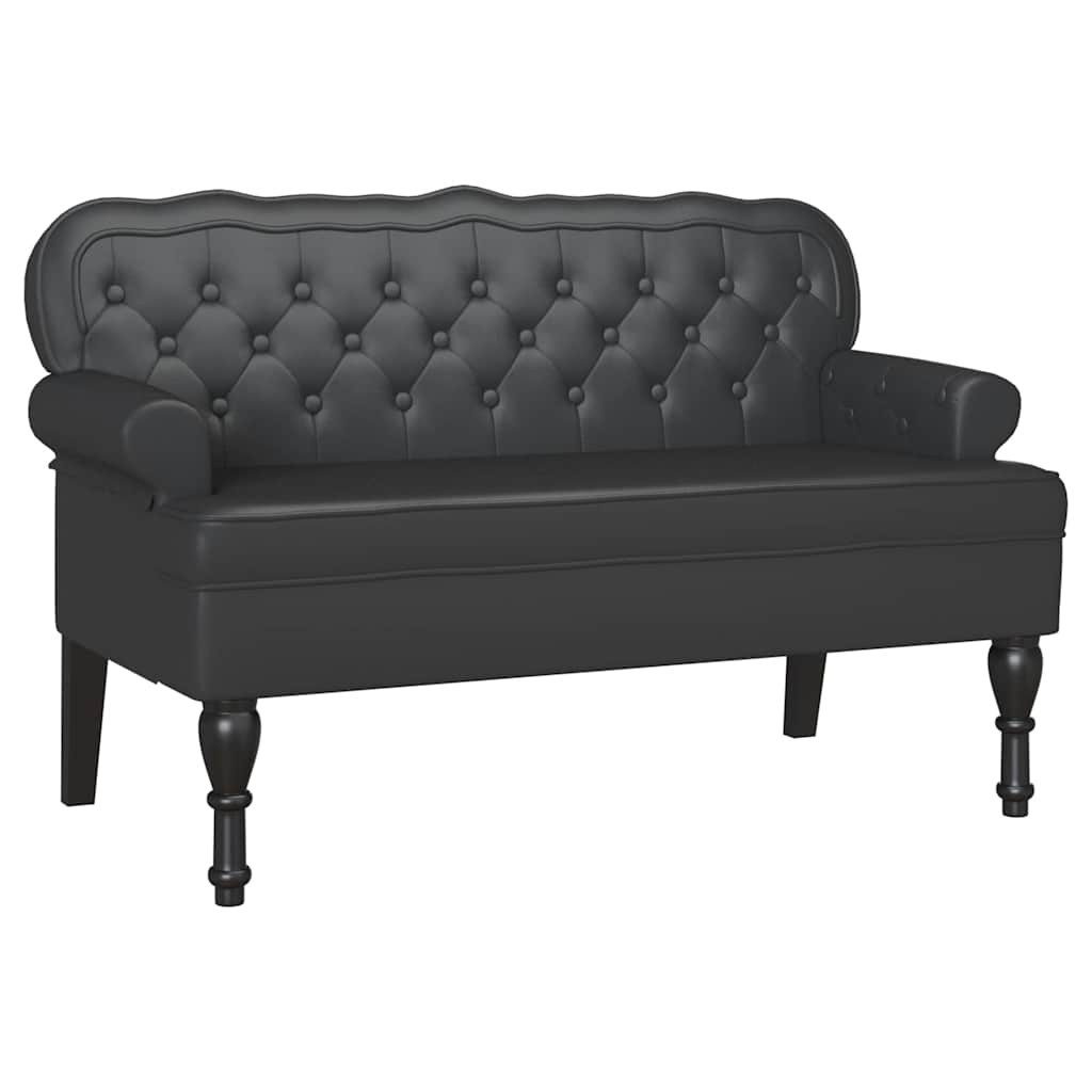 vidaXL Sitzbank Chesterfield Bank Schwarz 119,5 x 64,5 x 75 cm Kunstleder (1-St)