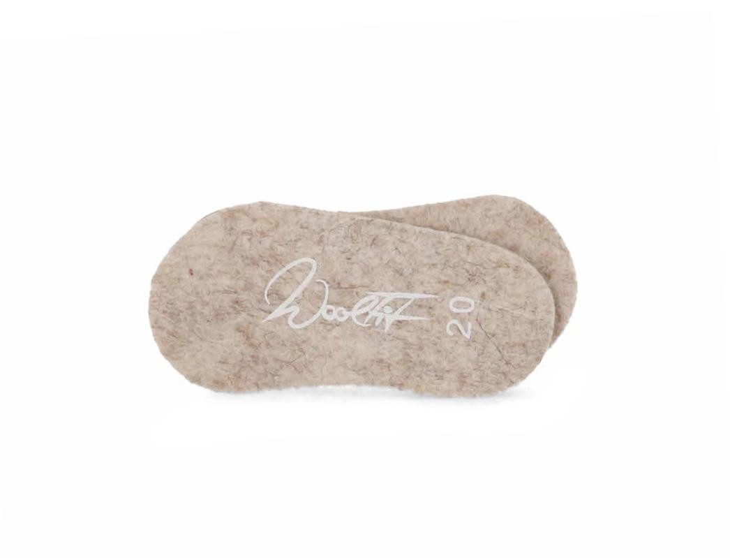 WoolFit Einlegesohlen Kinder Filz-Einlegesohle 3mm aus ungefärbter Bio-Wolle, beige, mulesingfreie Wolle
