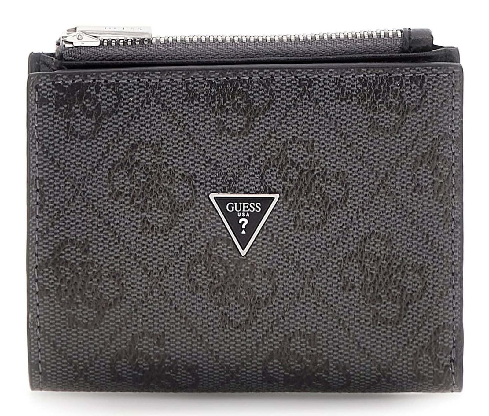 Guess Geldbörse Bifold Top Zip Wallet, aus echtem Leder mit RFID-Blocker Sc günstig online kaufen