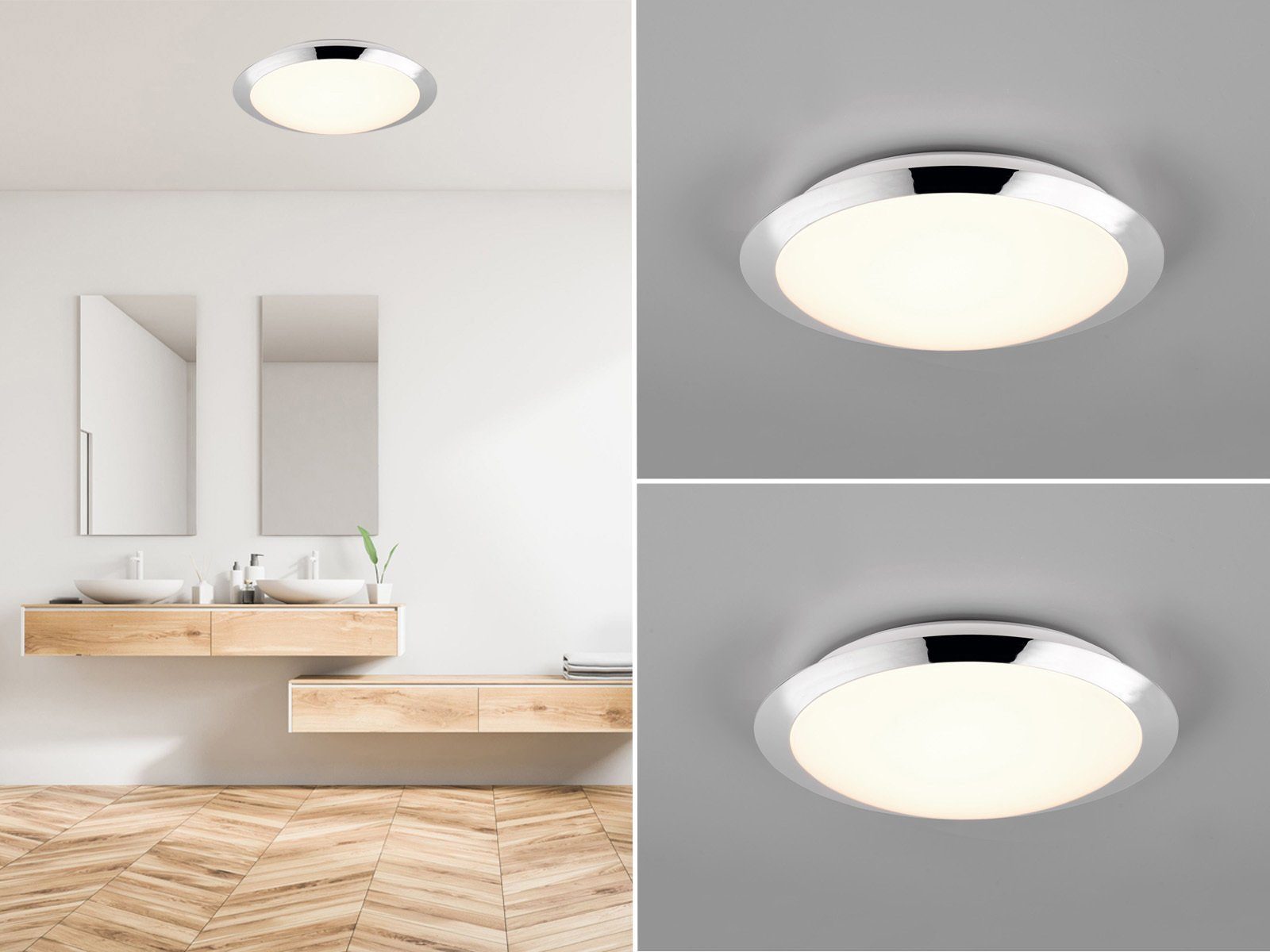 TRIO Leuchten LED Deckenleuchte, LED fest integriert, Warmweiß, 2er Set Bad günstig online kaufen