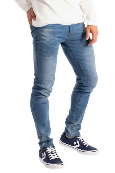 BlauerHafen Slim-fit-Jeans Herren Slim Fit Джинсыhose Stretch Designer Hose Super Flex Denim Pants 2 Seitentaschen, 2 Gesäßtaschen und 1 vordere Münztasche