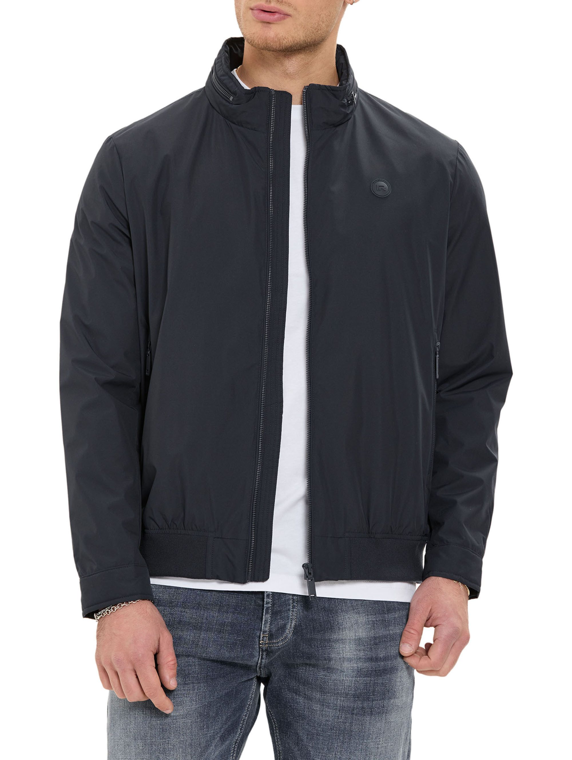 RedBridge Sommerjacke mit Stehkragen und versteckter Kapuze Übergangsjacke Casual Stehkragen mit integrierter Kapuze, seitliche Eingrifftaschen