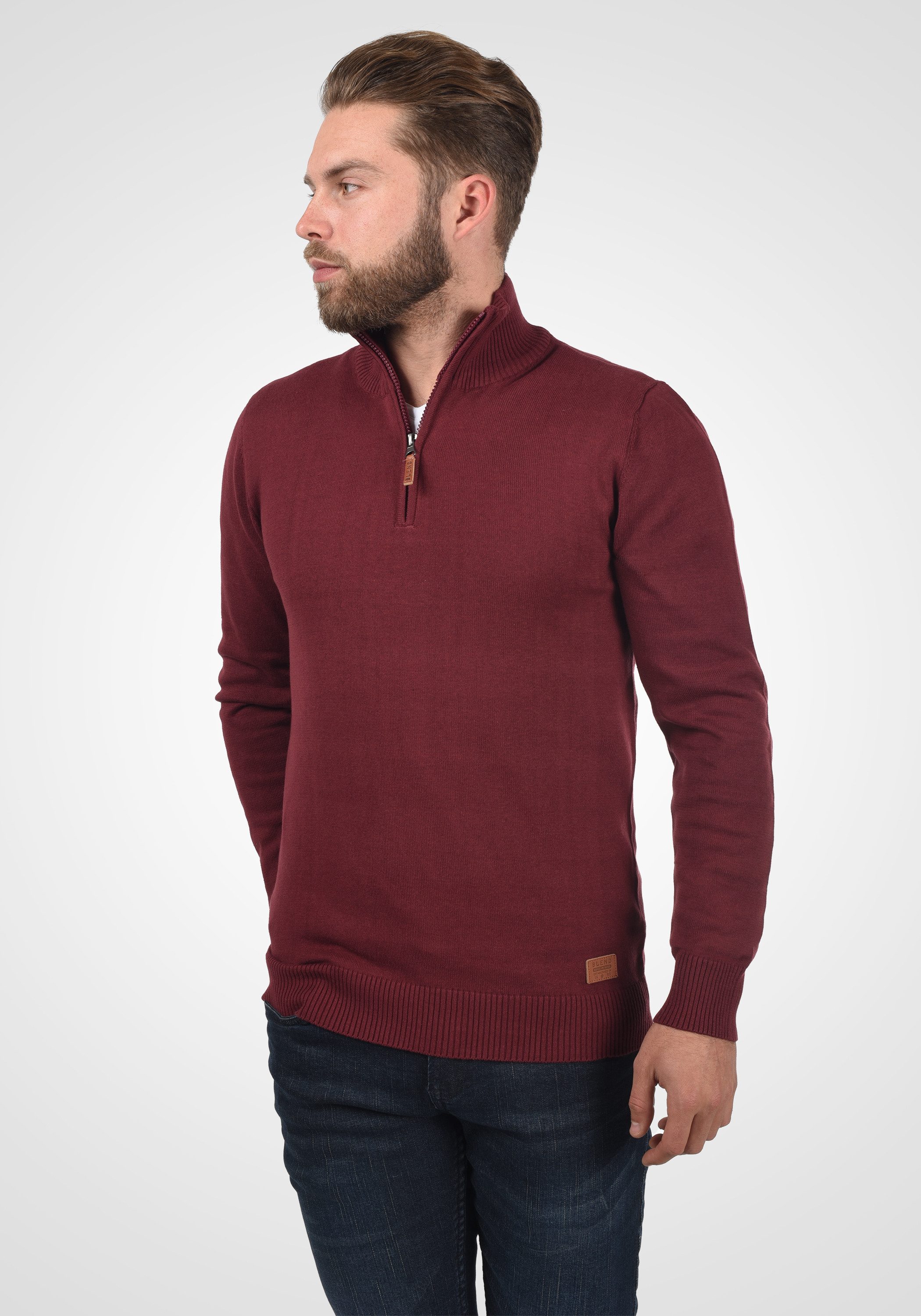 Blend Troyer BHRobin Strickpullover mit hochabschließendem Kragen