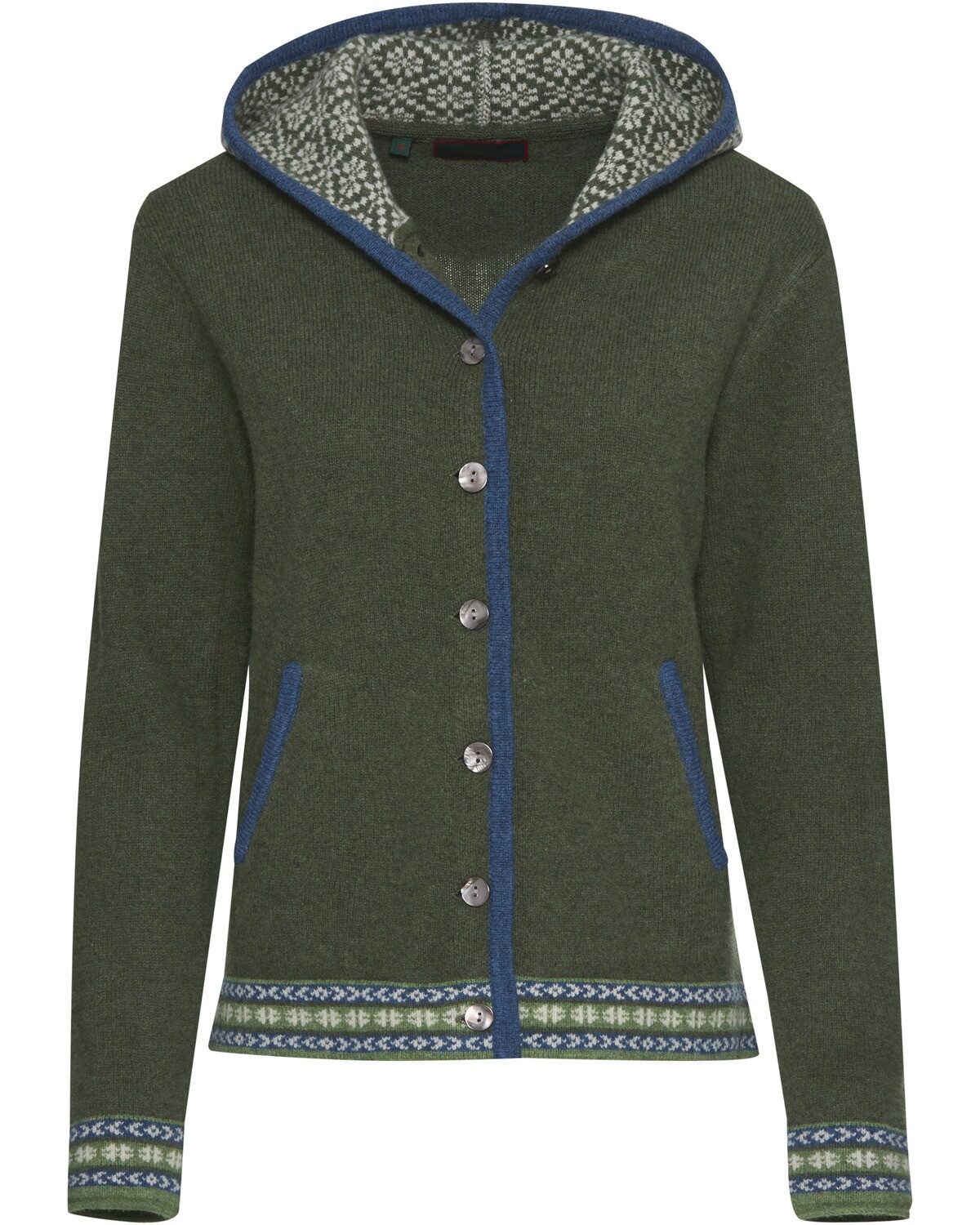 Reitmayer Strickjacke Jacquard-Cardigan mit Kapuze