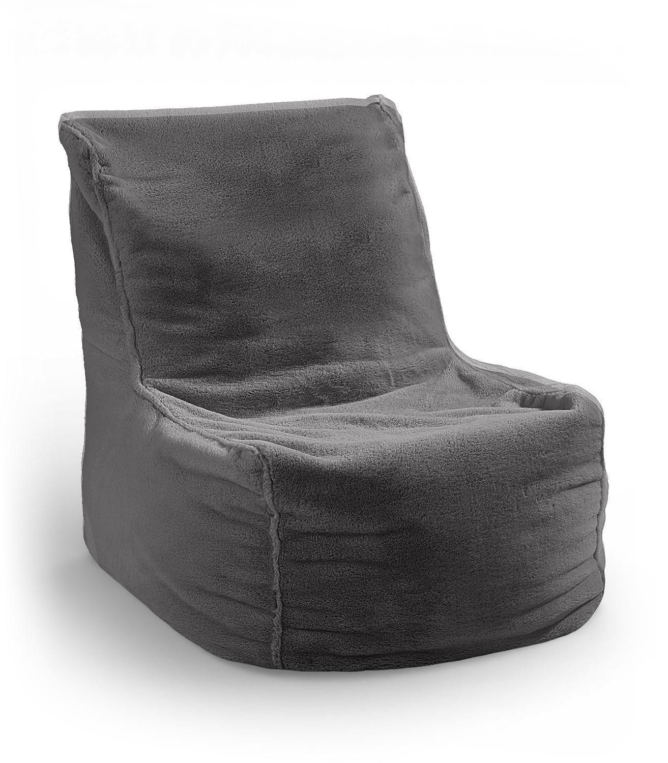 Sitzsack PAZZEL, Grau, Stoffbezug, EPS-Kugeln, B 60 x H 85 x T 75 cm