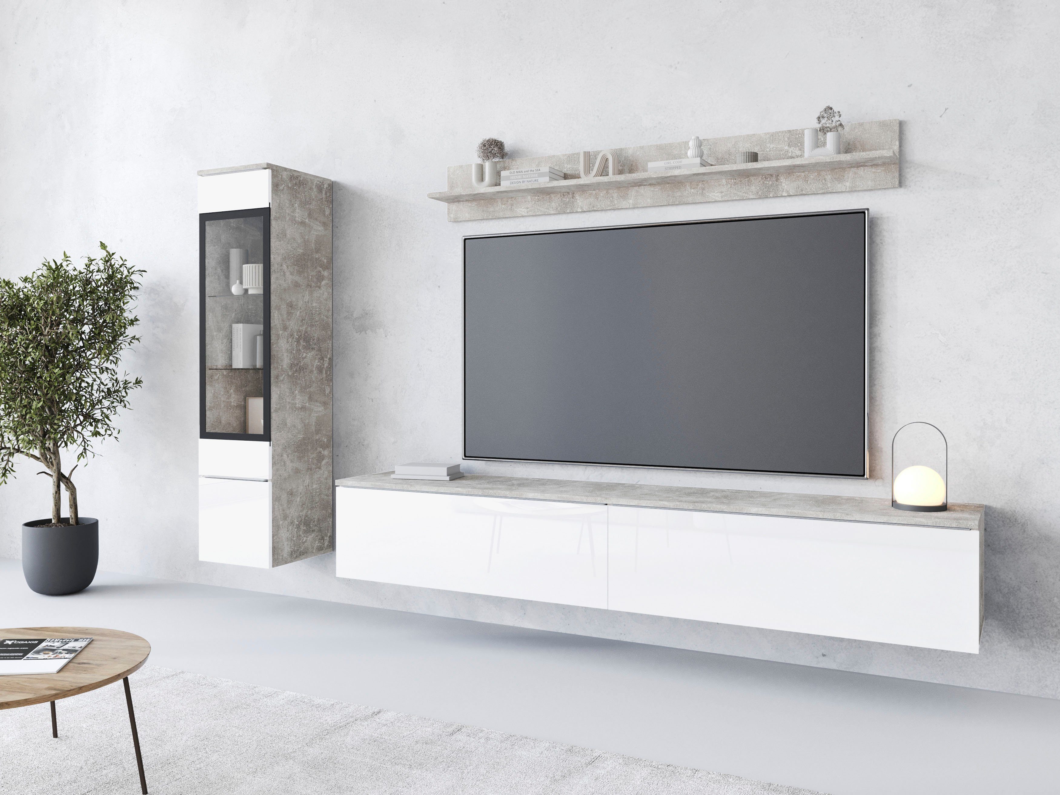 INOSIGN Wohnwand VERA I, Vitrinen Türanschlag links/rechts wechselbar, (Kom günstig online kaufen