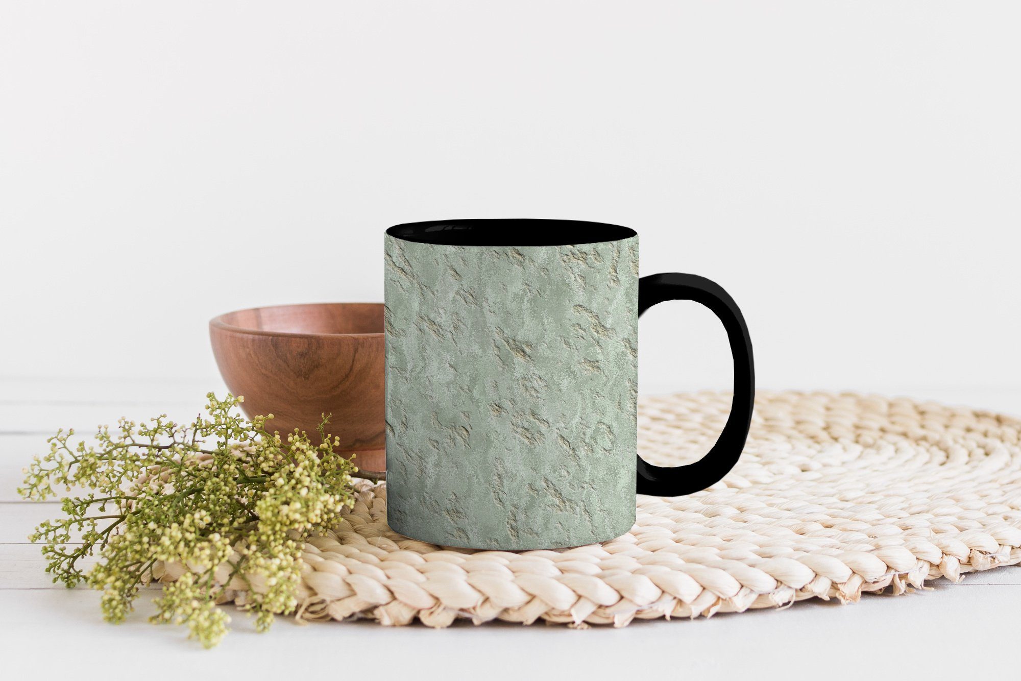 MuchoWow Gips Tasse Keramik, - Kaffeetassen, Farbwechsel, Zaubertasse, Teetasse, Muster, Geschenk Struktur -