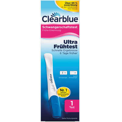 Clearblue Schwangerschafts-Teststreifen Ultra Frühtest 6 Tage früher, 99% zuverlässig 1-St., Ultra Frühtest 6 Tage früher