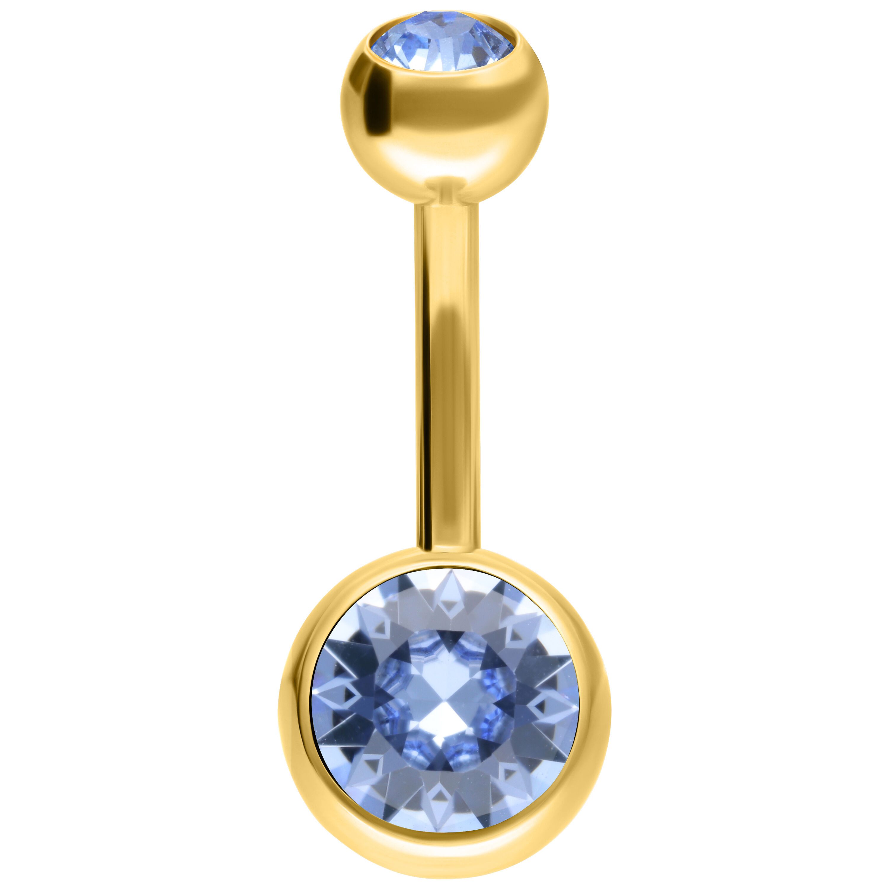 Wildcat Bauchnabelpiercing Multicut Double Jewelled Navel Bananabell für Bauchnabel, 1 Stück, Edelstahl - wasserfest, langlebig, hautverträglich