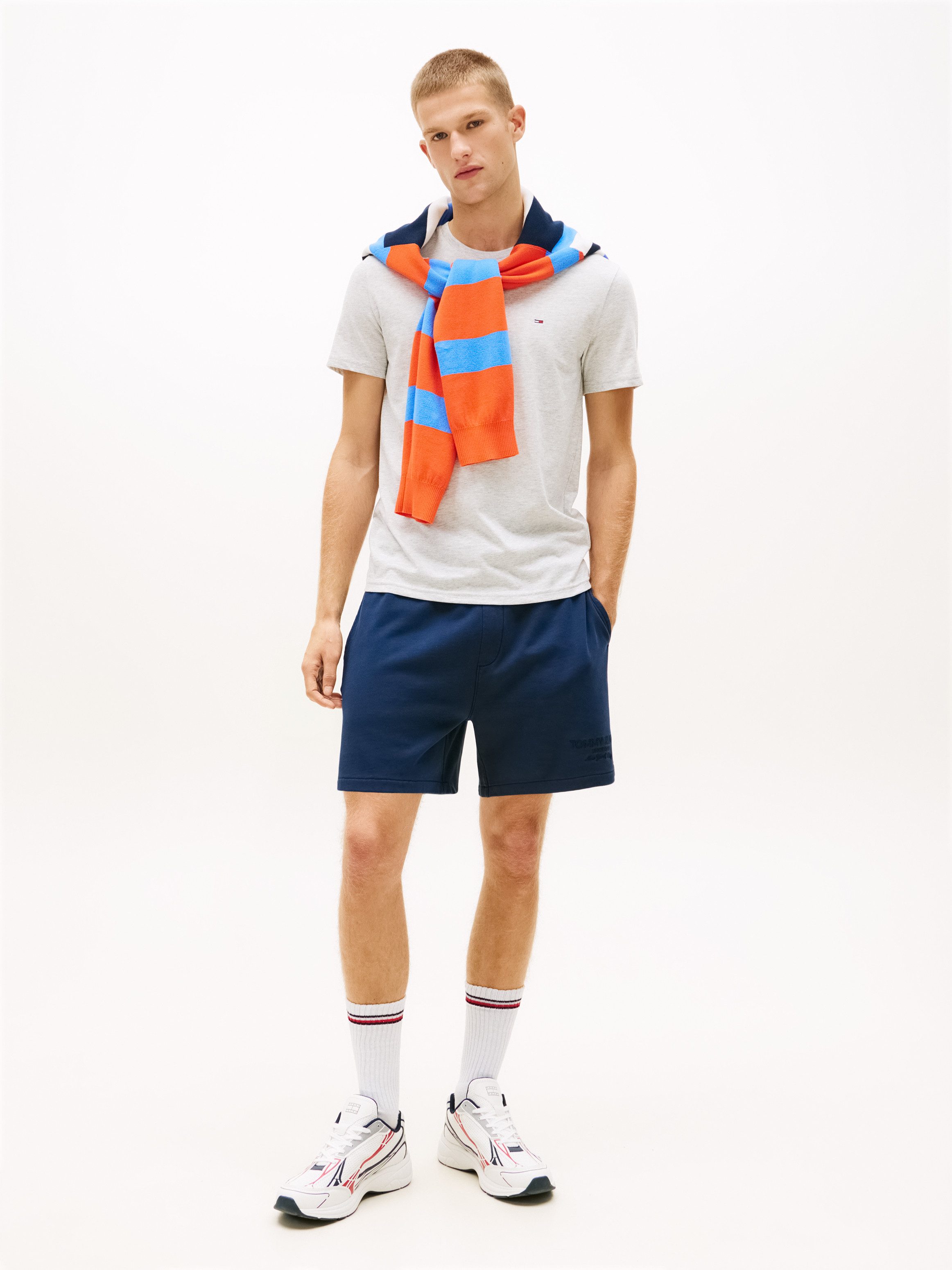 Tommy Jeans T-Shirt TJM XSLIM JASPE HTR TEE EXT Mit Rundhalsausschnitt