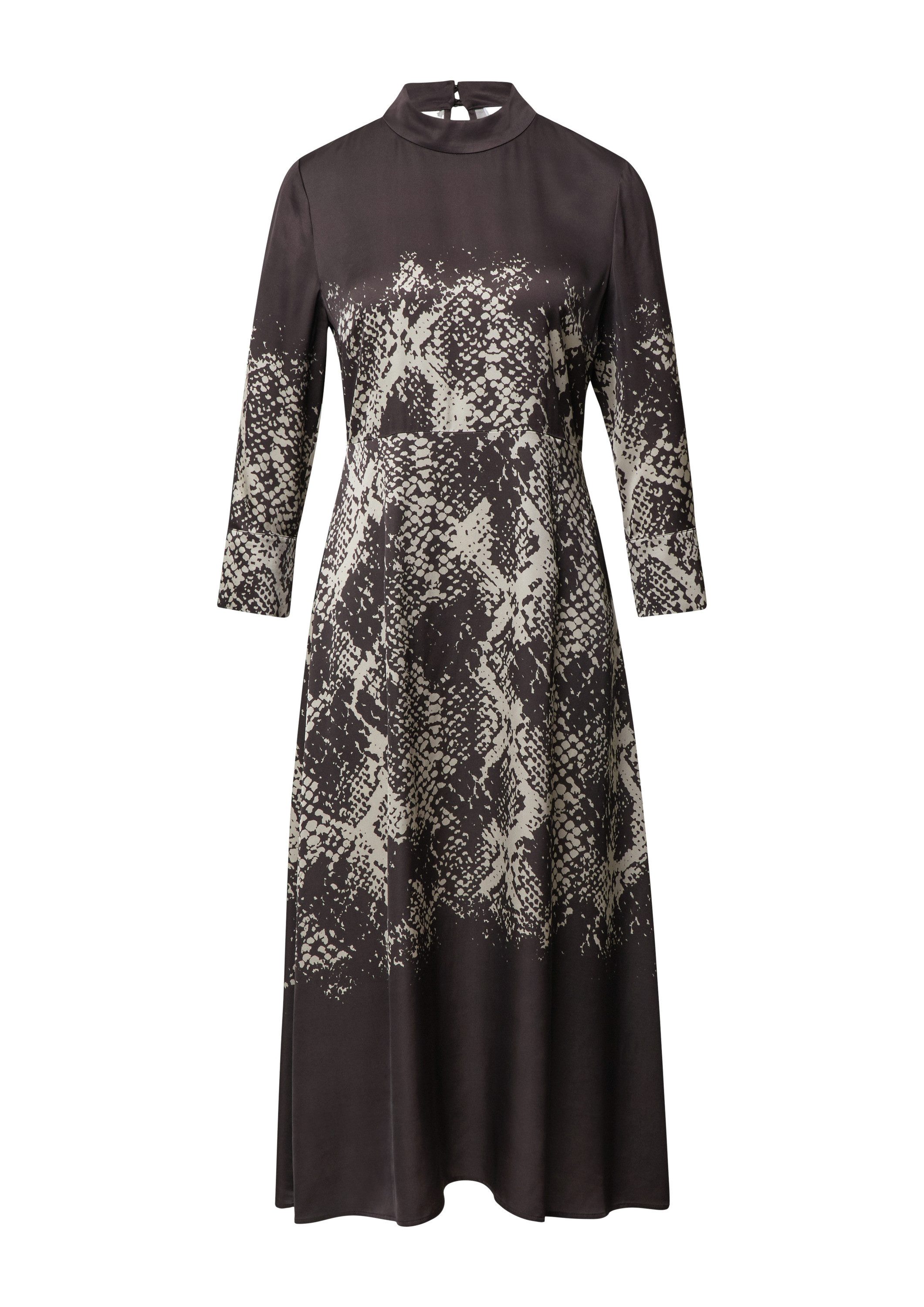 comma Midikleid Kleid Gemustertes Midikleid aus günstig online kaufen