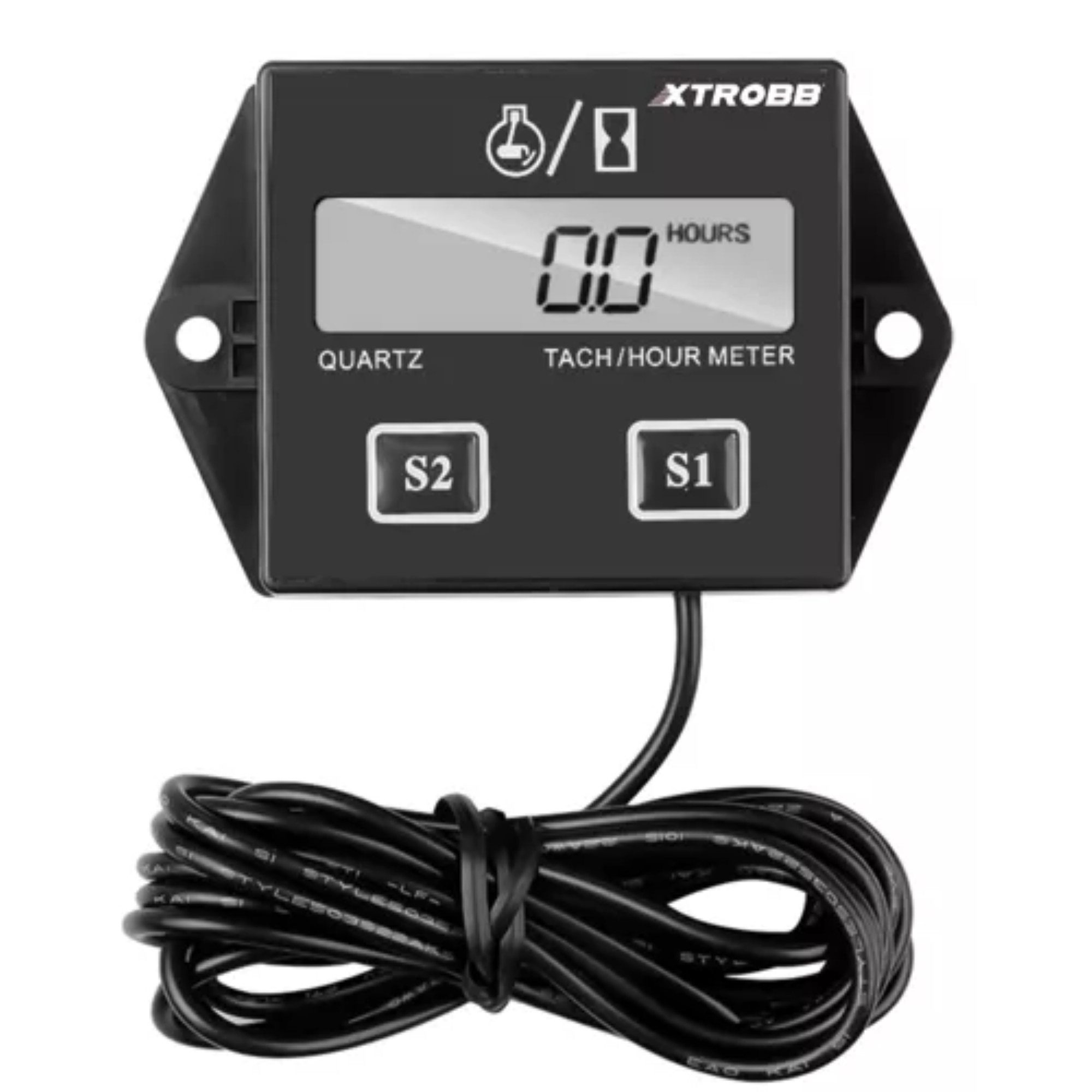 XTROBB Drehstromzähler PowerTrack Pro: Digitaler Betriebsstundenzähler für Präzisionsmessung, Betriebsstundenzähler-Set, Betriebsstundenzähler, Messbereich bis zu 9999,9Stunden