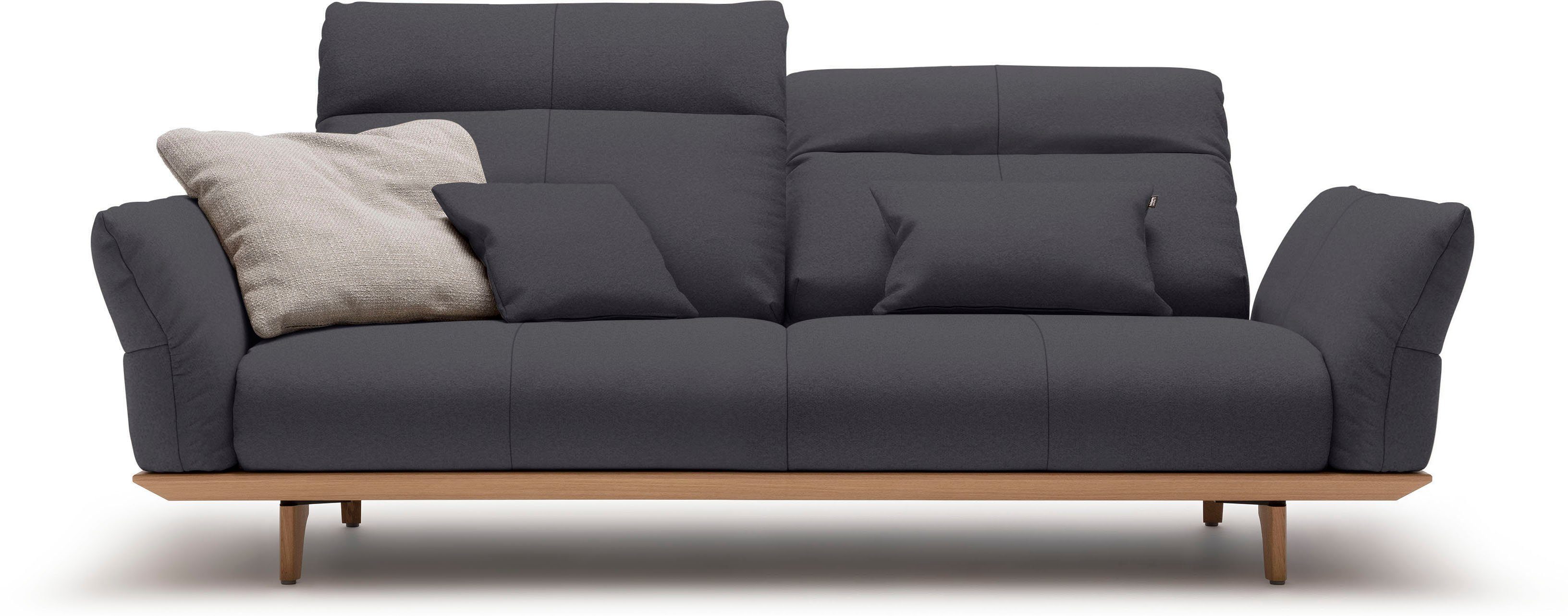 3-Sitzer Sockel hülsta sofa Breite Füße Eiche hs.460, in Eiche, natur, 208 cm