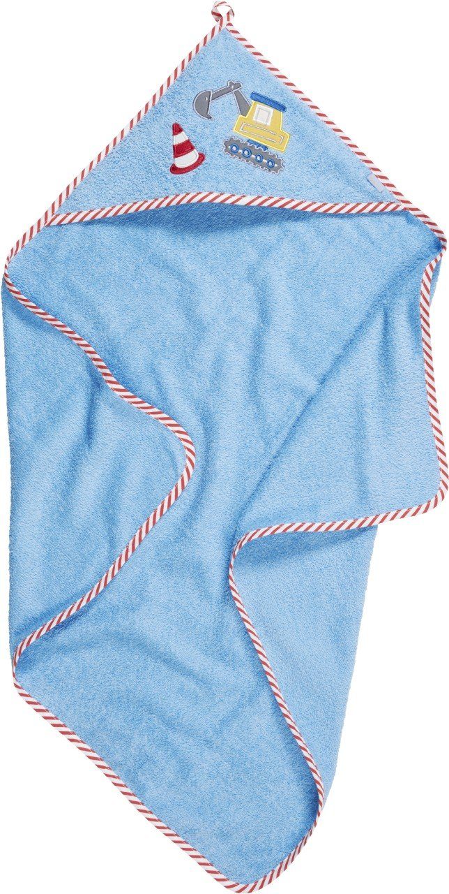 Playshoes Badeponcho Frottee-Kapuzentuch Baustelle