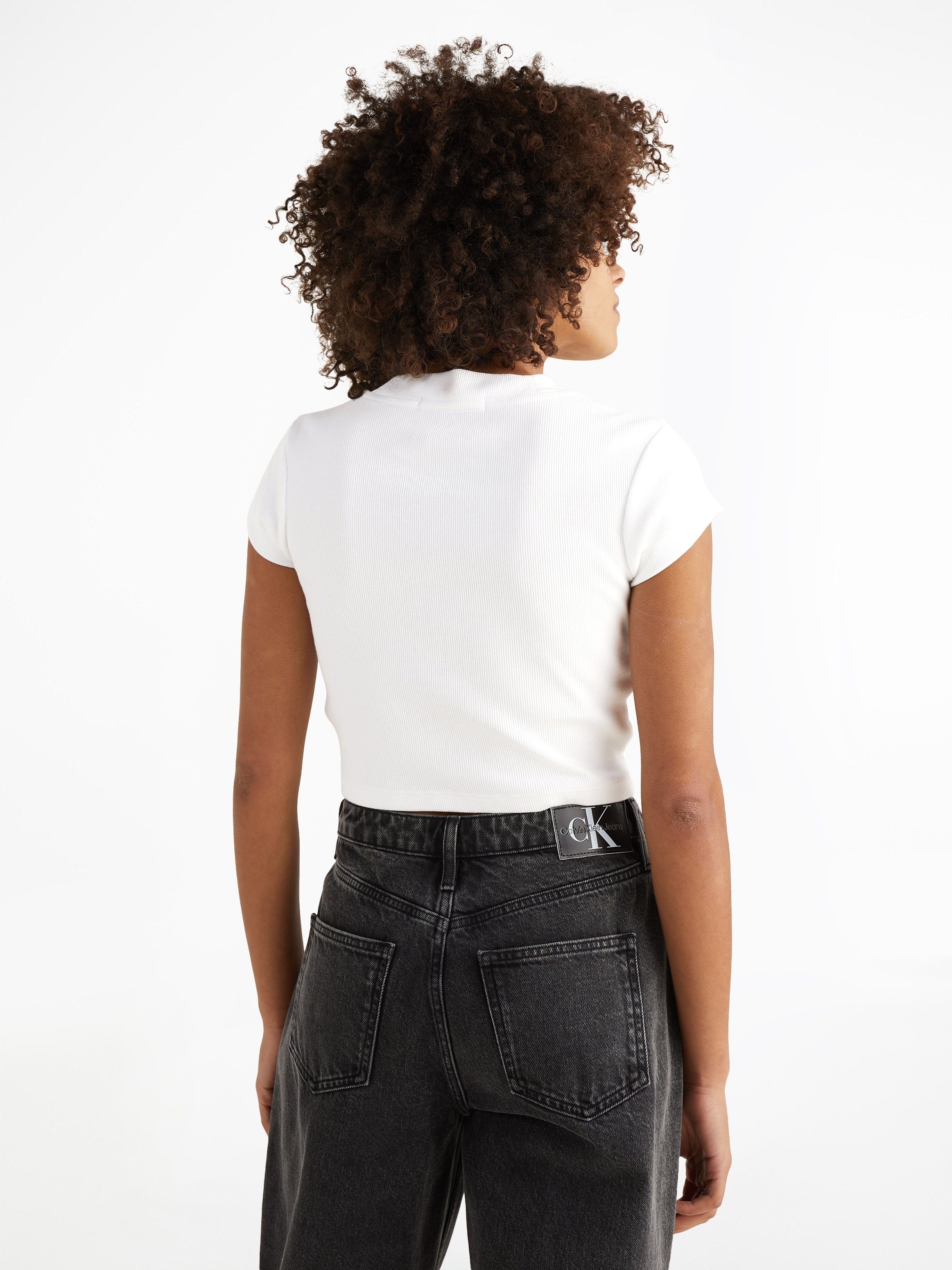 Calvin Klein Jeans T-Shirt CK RIB BABY TEE in kurzer Form