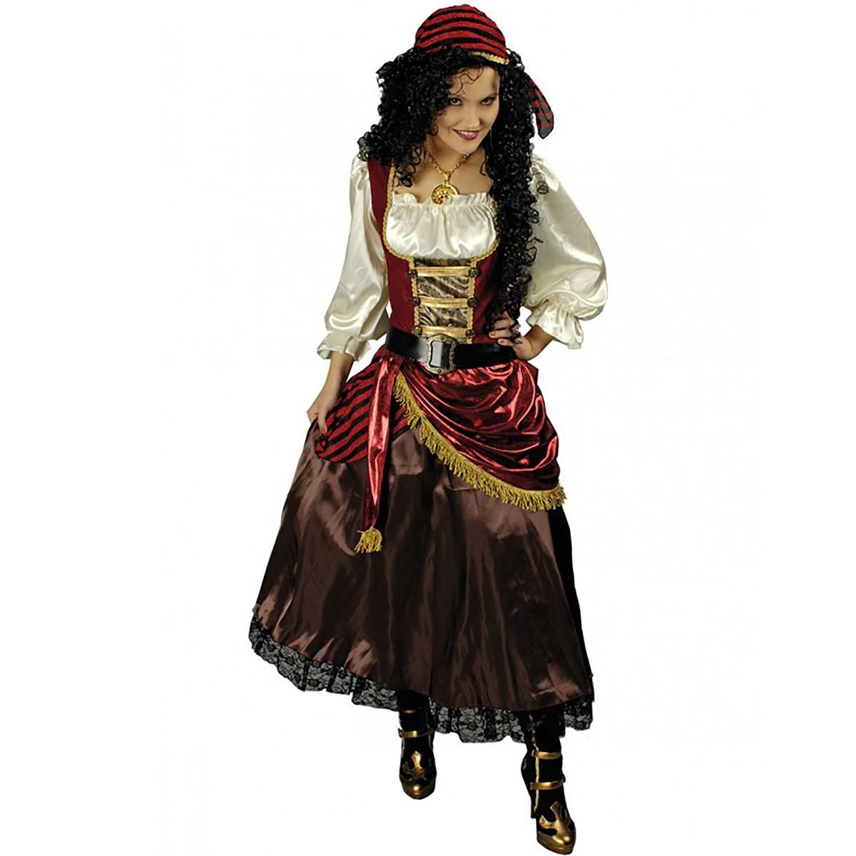 CHAKS Piraten-Kostüm Deluxe für Damen 3-teilig Seeräuber Verkleidung günstig online kaufen