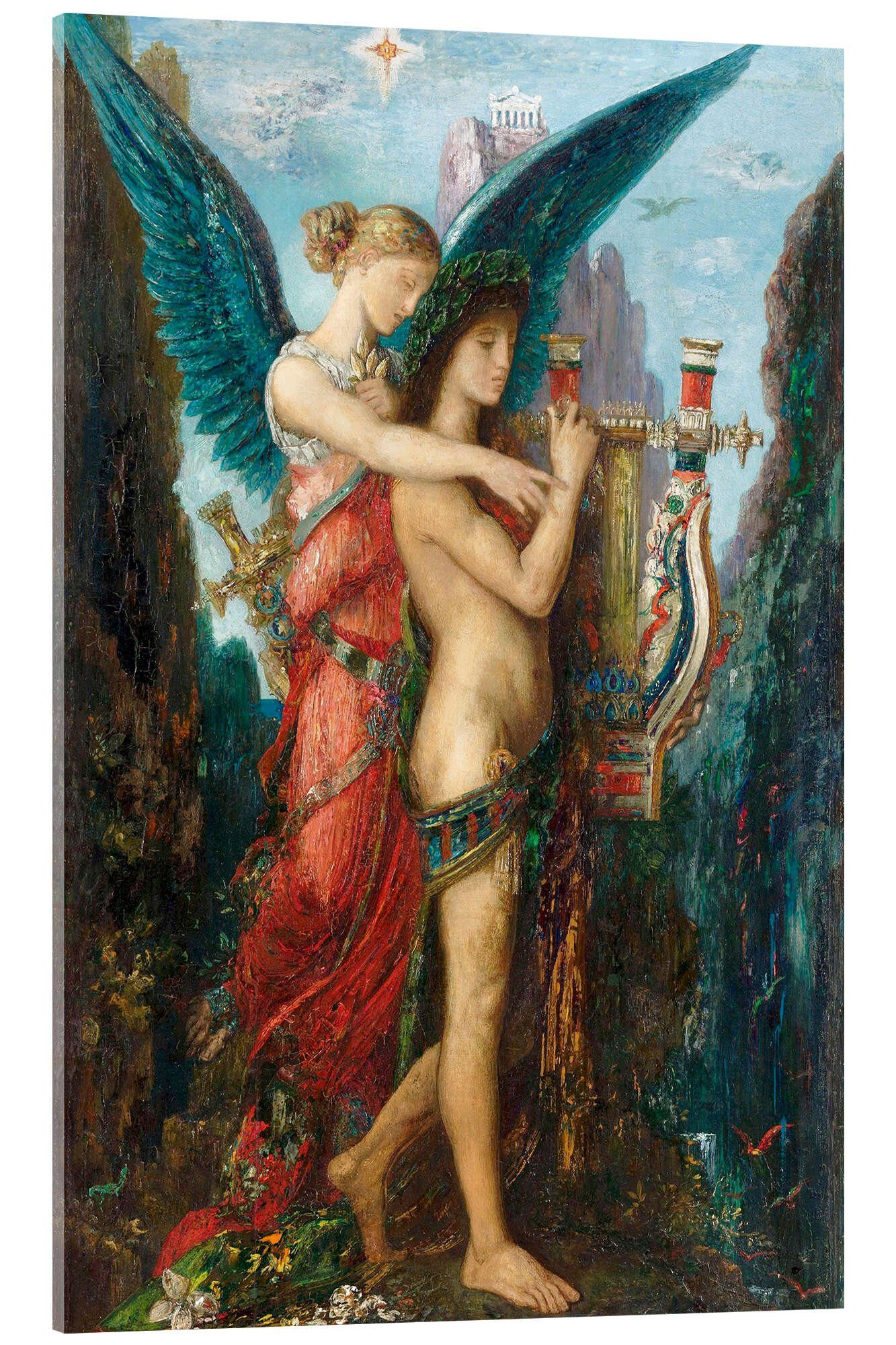 Posterlounge Acrylglasbild Gustave Moreau, Hésiode et la Muse, Malerei