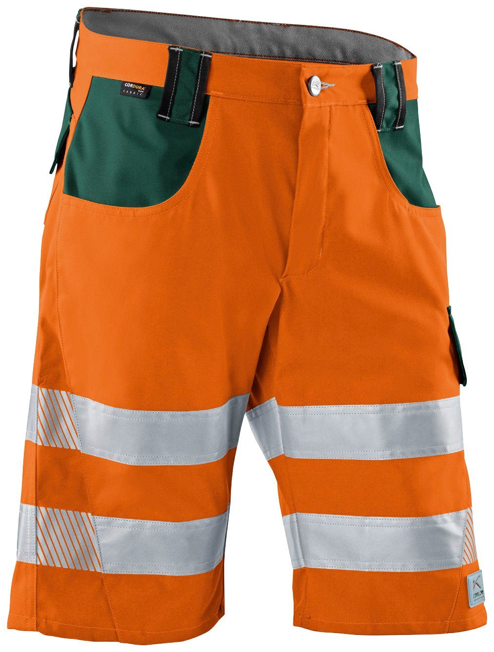 Kübler Arbeitsshorts REFLECTIQ ergonomisch orange-moosgrün | 