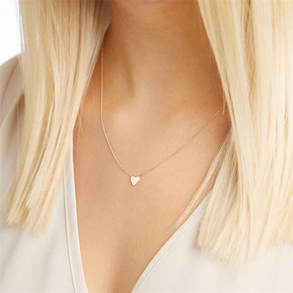 Unique Goldkette filigran mit Herzanhänger aus 9K Gelbgold GN0011 günstig online kaufen