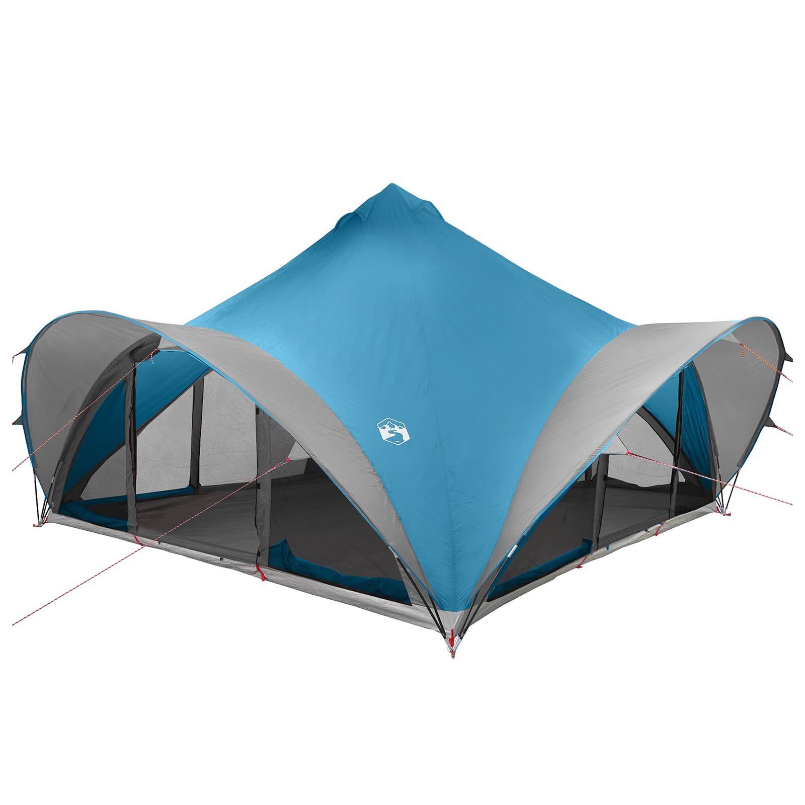 vidaXL Kuppelzelt 18-Personen Tipi Zelt mit Dach Blau 18-Personen Polyester und Stahl