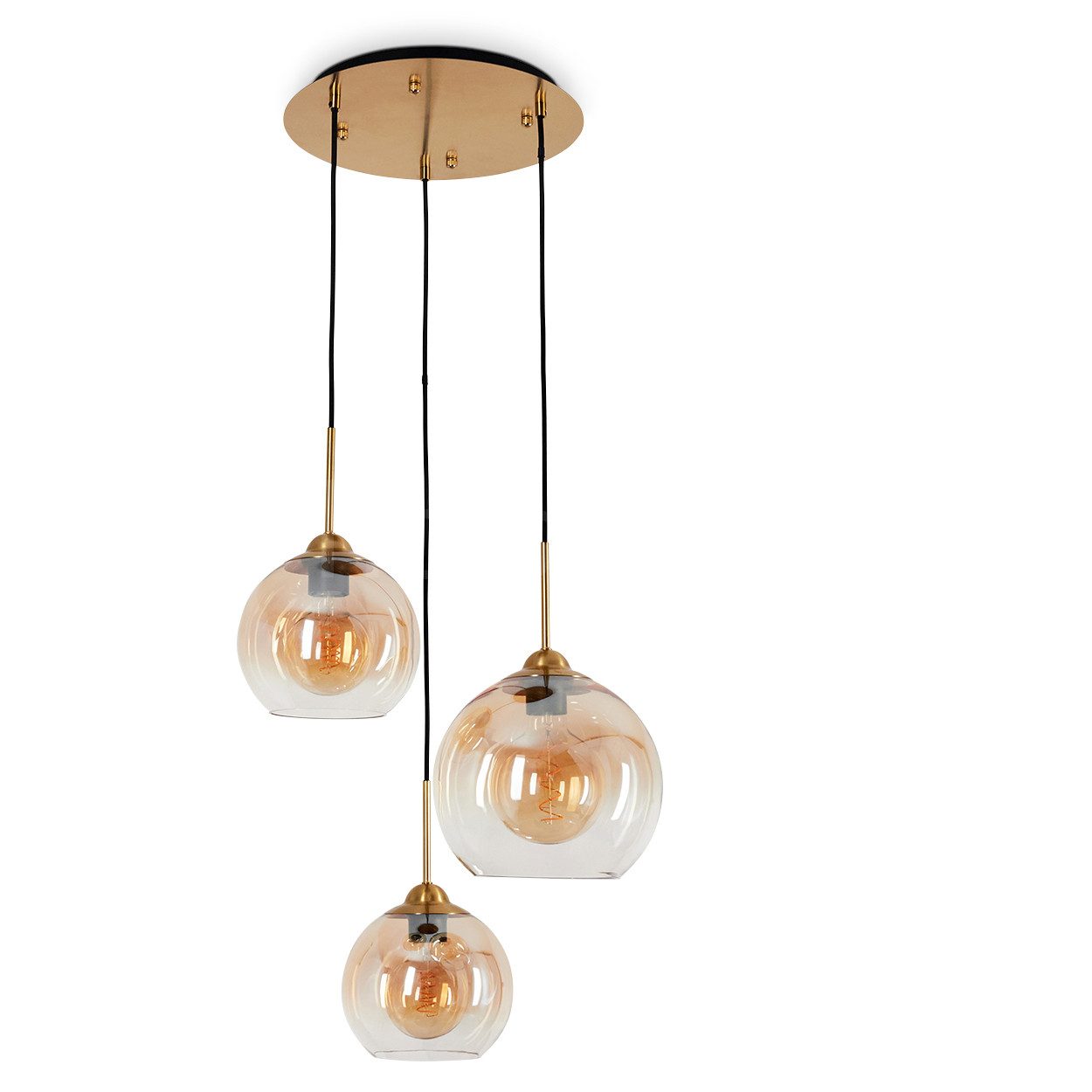 hofstein Hängeleuchte »Calatabiano« moderne Hängelampe in Messingfarben/Ber günstig online kaufen