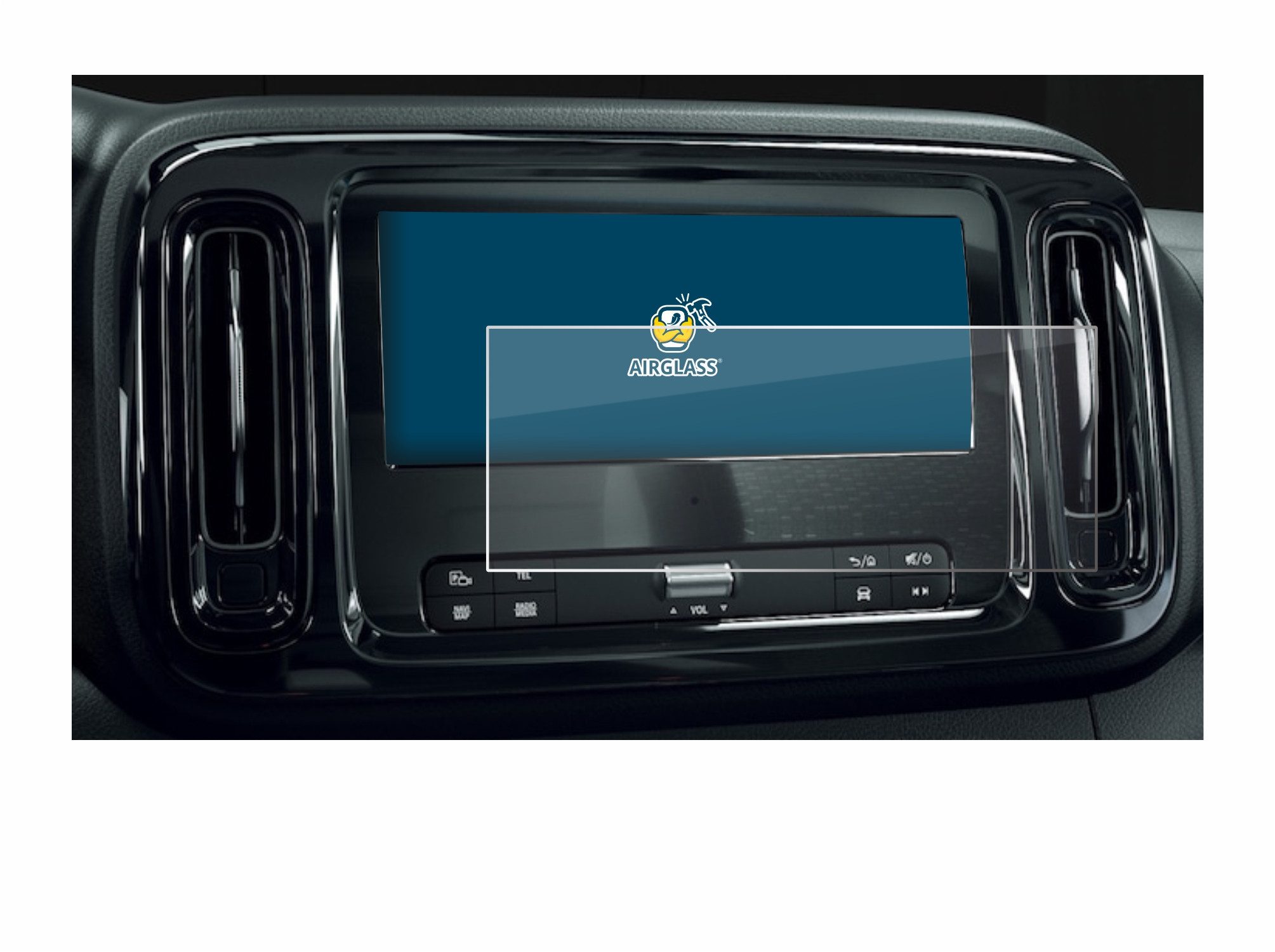 BROTECT Displayschutzglas Folie für Mercedes-Benz Vito MBUX 10.25" (2022), Schutzfolie Glas Panzer Display Schutz klar