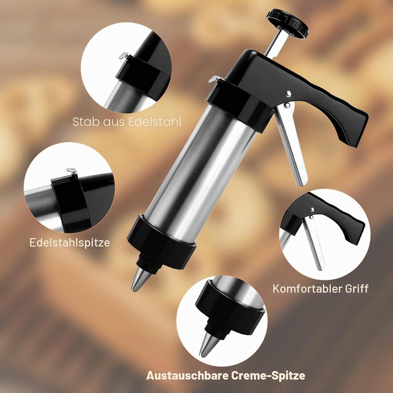 LuxusKollektion Gebäckpresse Gebäckpresse mit 13 Formen & Zubehör – Bild 4 von 5
