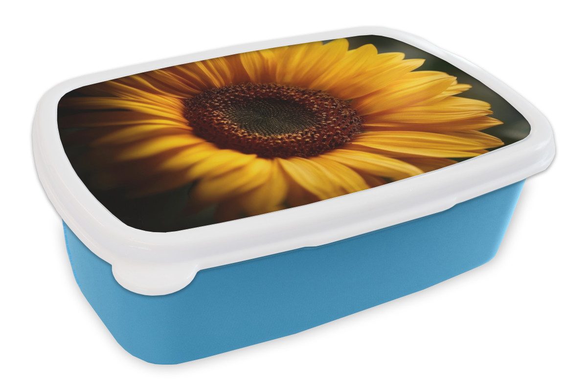MuchoWow Lunchbox Gelb - Sonnenblume - Sommerlich, Kunststoff, (2-tlg), Brotdose, Lunchbox, Brotbox für Kinder und Erwachsene