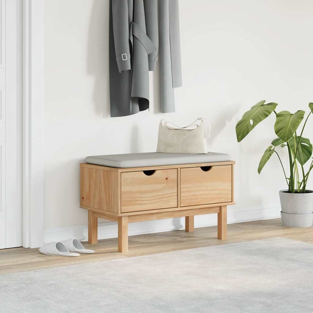 vidaXL Sitzbank Flurbank OTTA 80x40x45 cm Massivholz Kiefer
