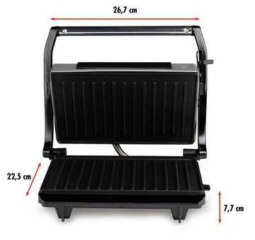 *Alpina* Kontaktgrill, 700,00 W, antihaftbeschichtet, Schwarz