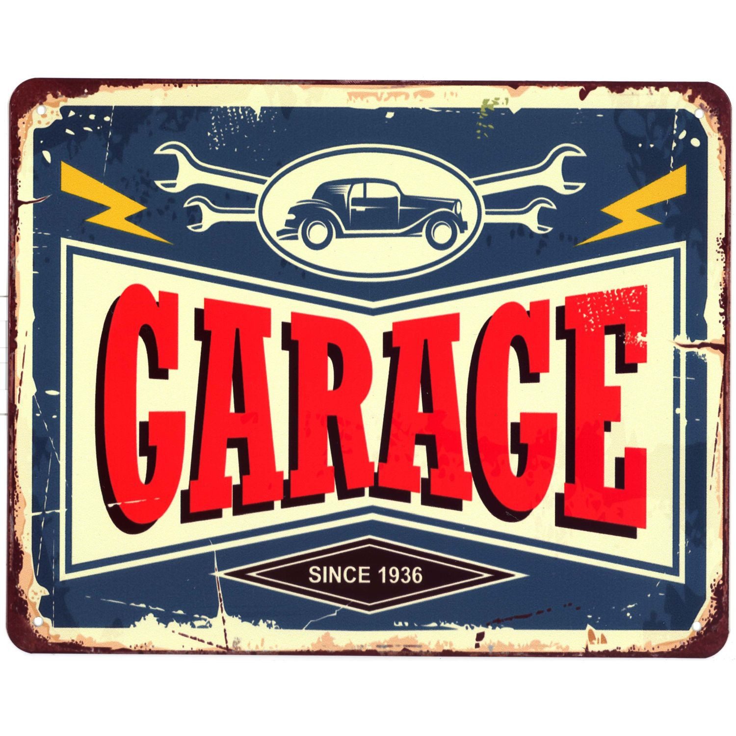 Moritz Metallschild Blechschild Garage Since 1936, (Einzeln), 20 x 25cm Vin günstig online kaufen