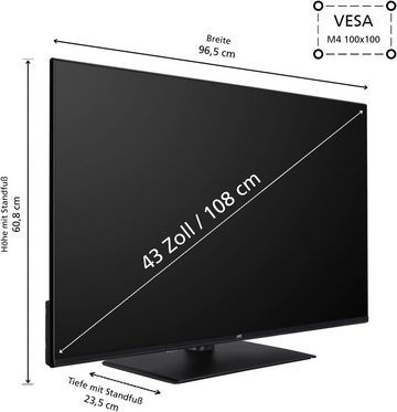 JVC LT-43VUQ3455 QLED-Fernseher (108 cm/43 Zoll, 4K Ultra HD, Smart-TV)