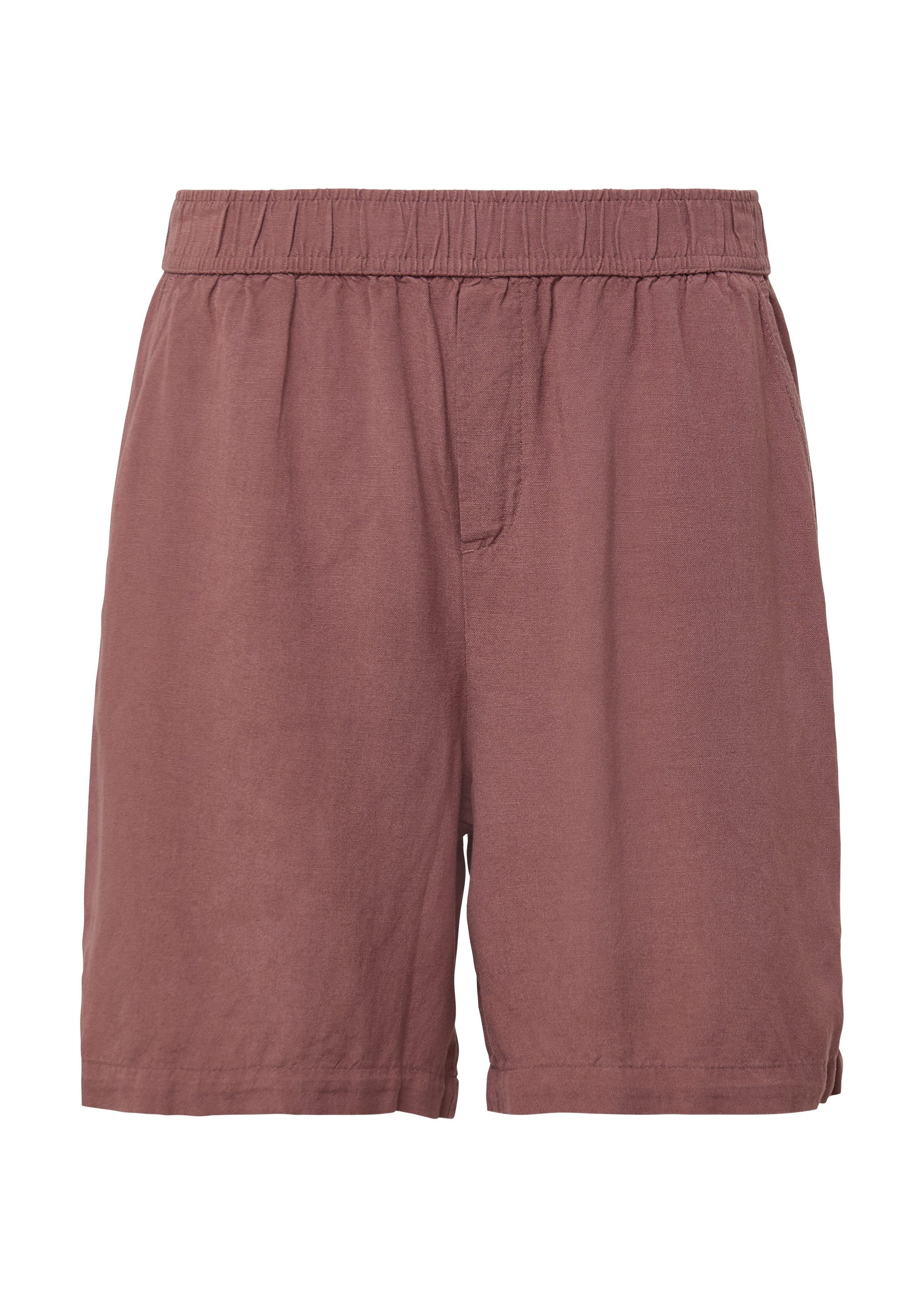 QS Shorts Hose Leinenmix-Shorts mit Elastikbund günstig online kaufen