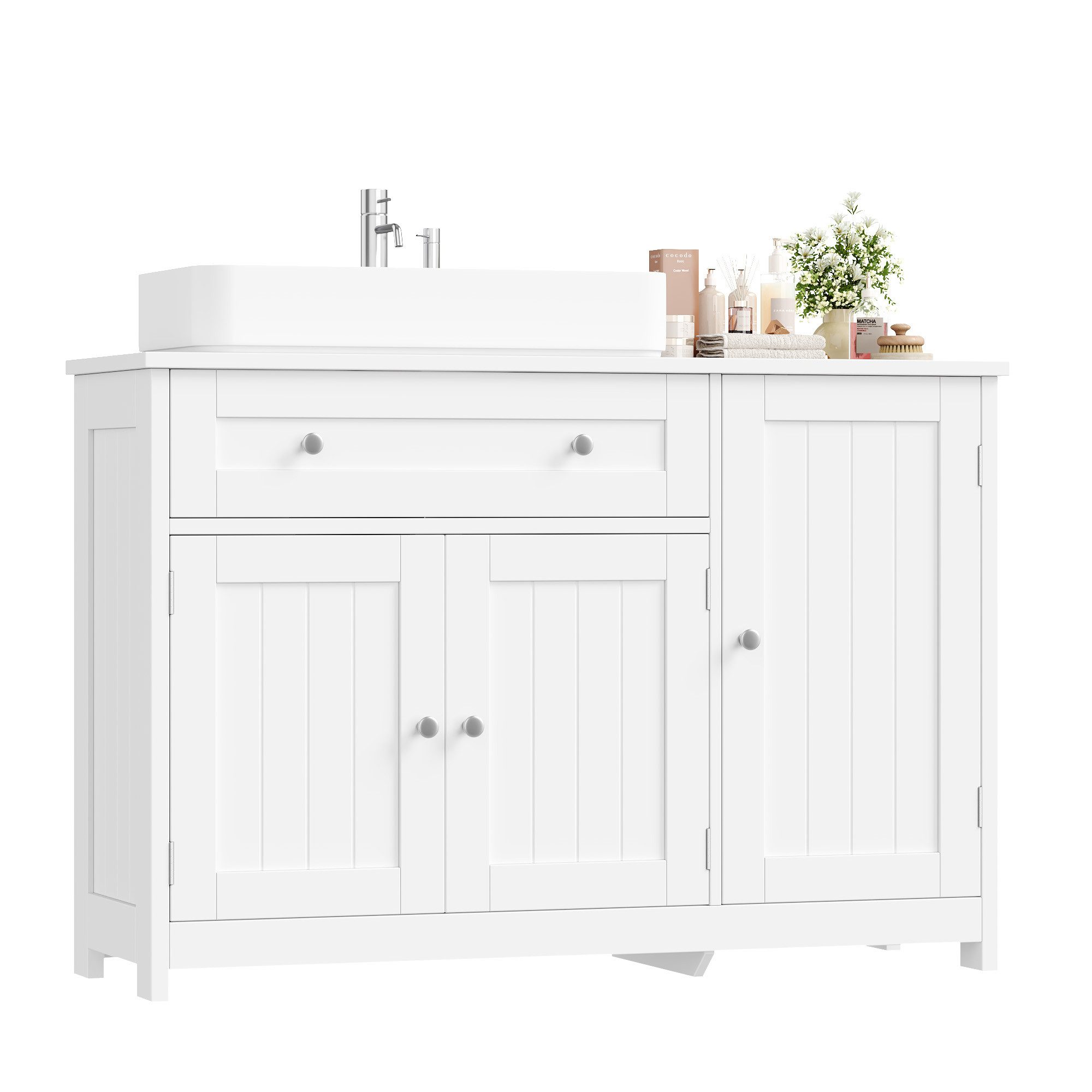 Homfa Waschbeckenunterschrank Unterschrank Badezimmerschrank mit 1 Schublad günstig online kaufen